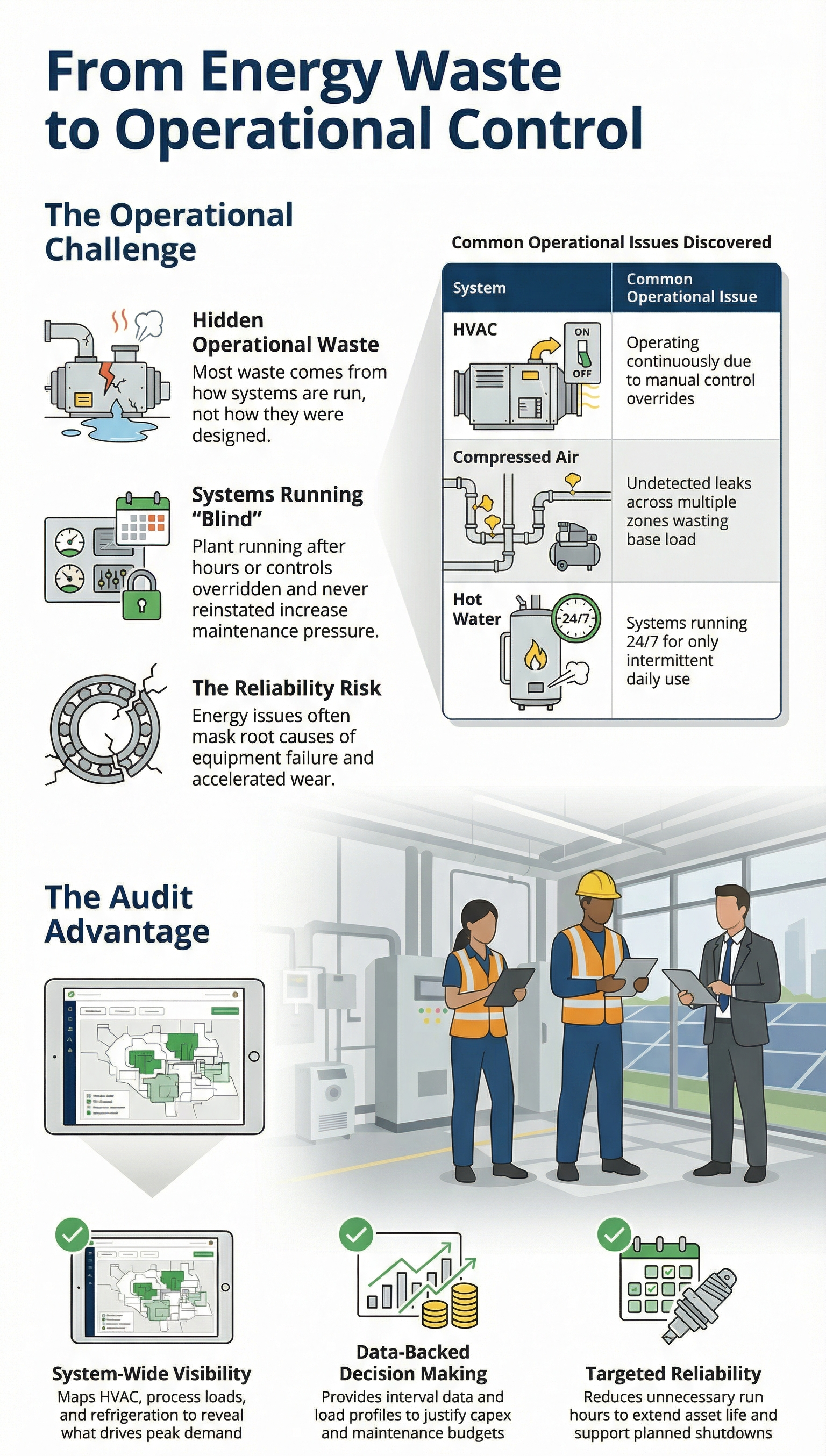 Energy audits for Operations Managers infographic