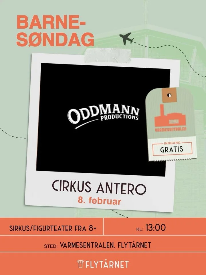 🎉 Velkommen til sesongstart for BARNES&Oslash;NDAG p&aring; Flyt&aring;rnet 8. februar kl 13:00! 🎉

Vi sparker i gang med Cirkus Antero &ndash; en magisk og prisvinnende solo-sirkusforestilling av og med Frida Odden Brinkmann @fridajuggling 

🗓️ S