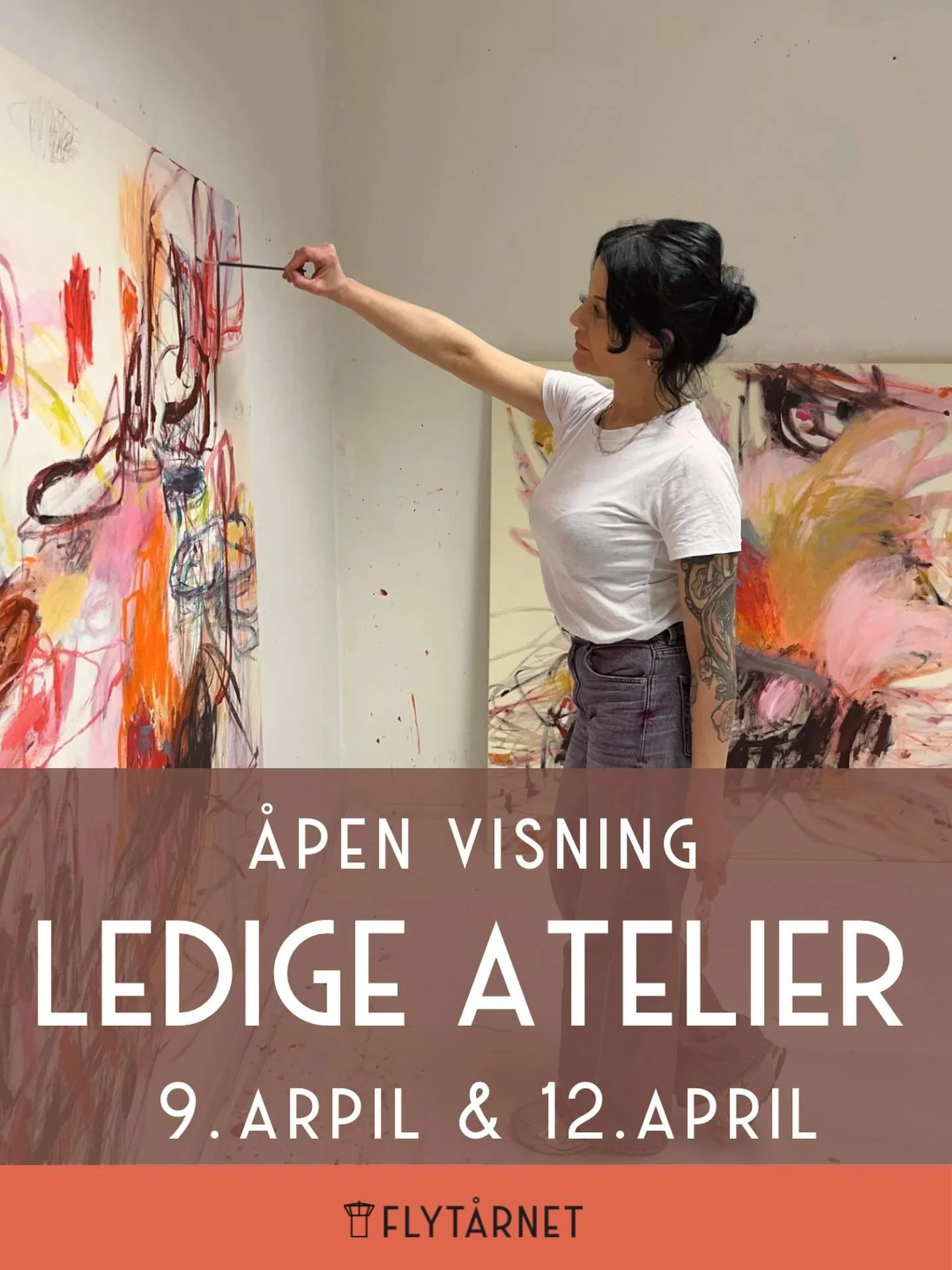 ✨ Ledige atelier &amp; studio p&aring; Flyt&aring;rnet Fornebu! ✨

Vi &aring;pner d&oslash;rene for &aring;pen visning &ndash; bli med og se hvilke kreative rom som kan bli ditt neste arbeidssted!

Visningstider:
📅 Torsdag 9. april | kl. 18.00&ndash