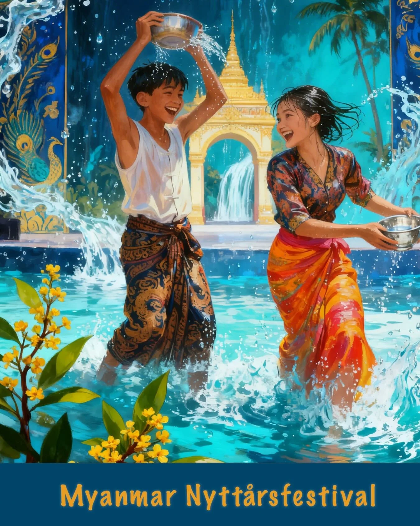 ✨ V&AElig;R MED &Aring; FEIRE THINGYAN &ndash; BURMESISK NYTT&Aring;R ✨
🗓 N&aring; p&aring; l&oslash;rdag, 11. april: 10:30-15:00
📍 Flyt&aring;rnet Fornebu og Varmesentralen

Bli med p&aring; feiringen av Thingyan, det burmesiske nytt&aring;ret &nd