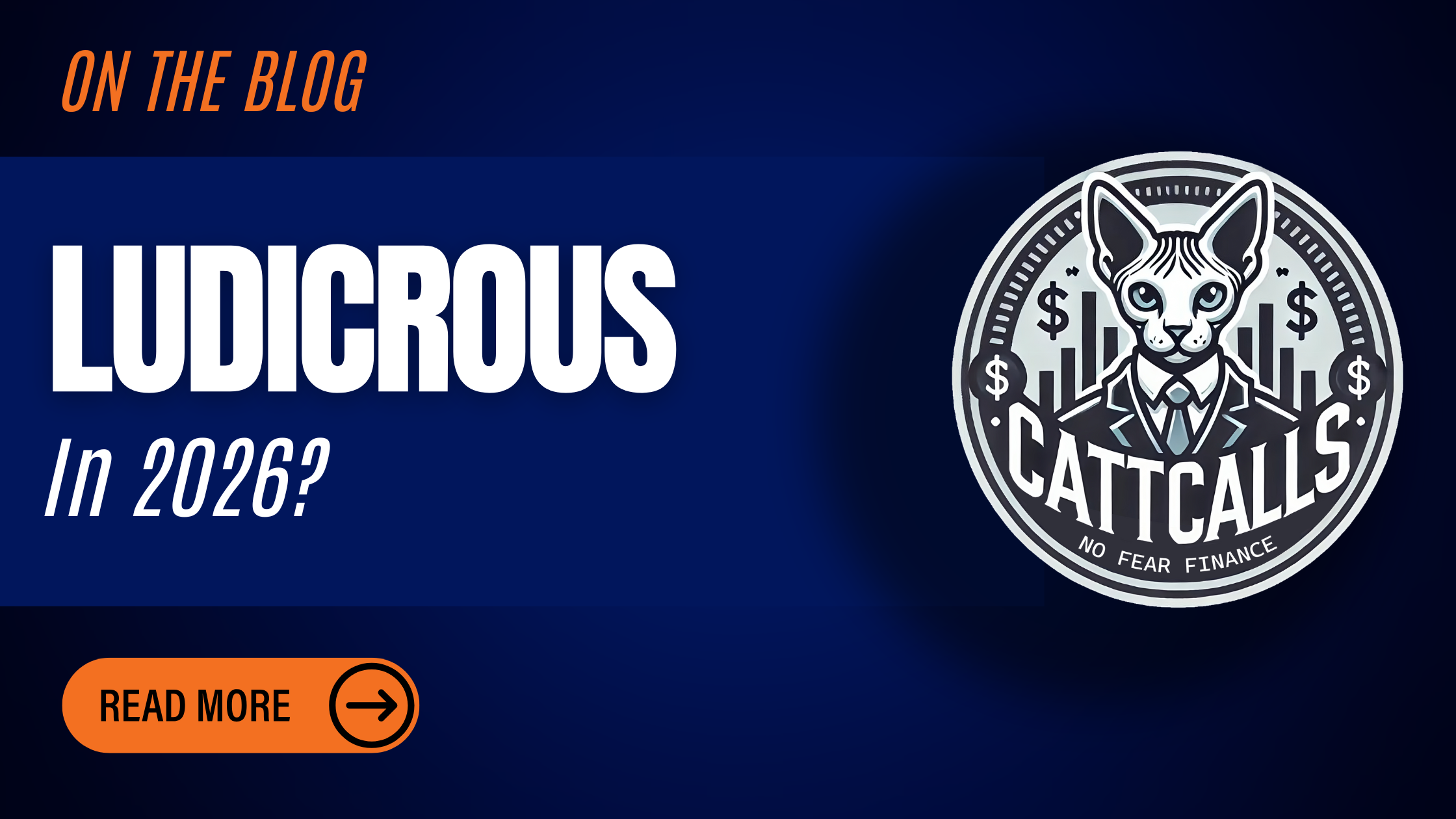 A graphic promoting a blog post about the future of the dog grooming industry in 2026, featuring a logo with a dog in a suit and financial symbols, and a "Read More" button.