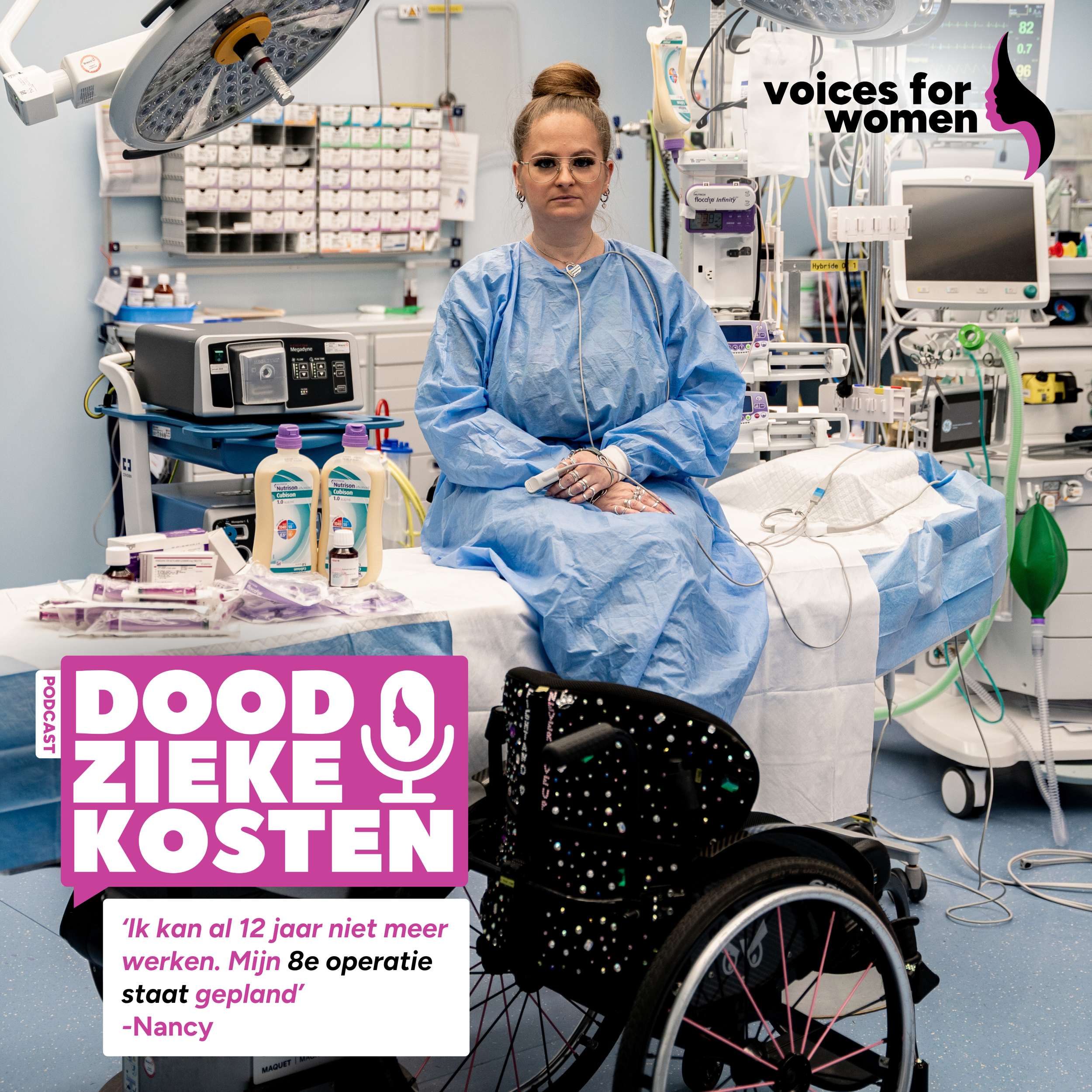 Campagneposter “Doodzieke Kosten” voor Voices for Women – krachtige fotografie van vrouwen met grafisch ontwerp in abri formaat
