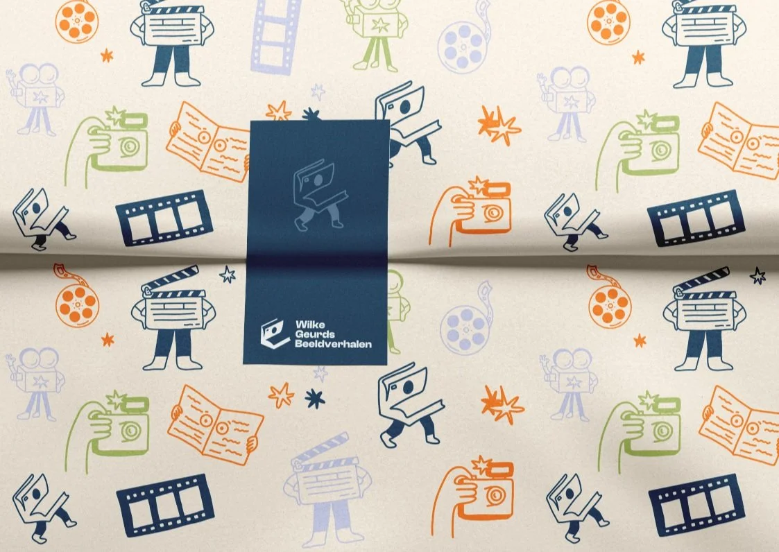 Verpakking met logo en speelse illustratie Beeldverhalen – branding toegepast op fysiek product