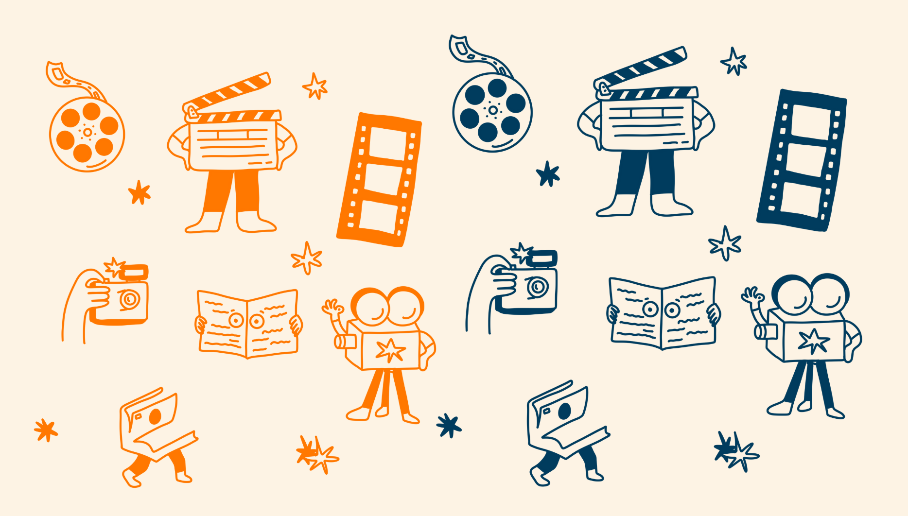Unieke illustratie gecombineerd met logo Beeldverhalen – creatieve visuele identiteit