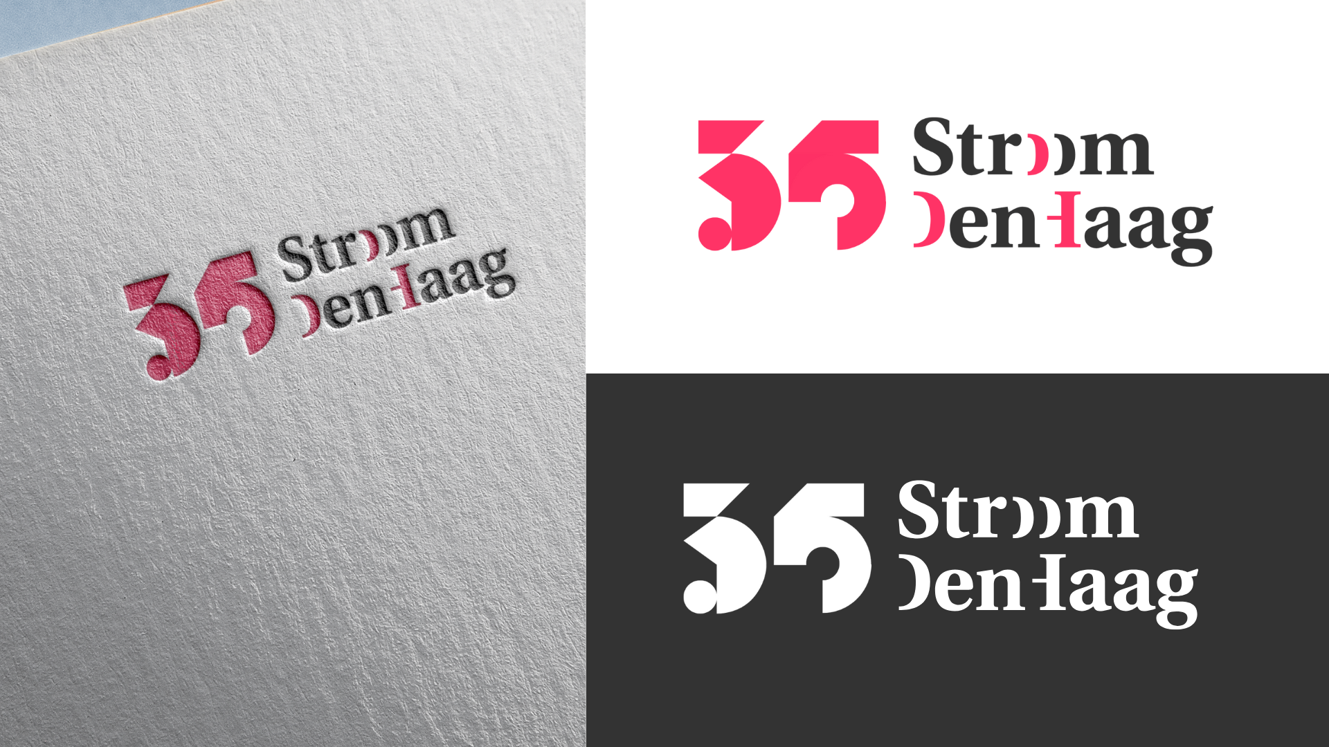 Ontwerpdetail symmetrie – evenwichtige blokstructuur in jubileumlogo voor visuele rust en herkenbaarheid