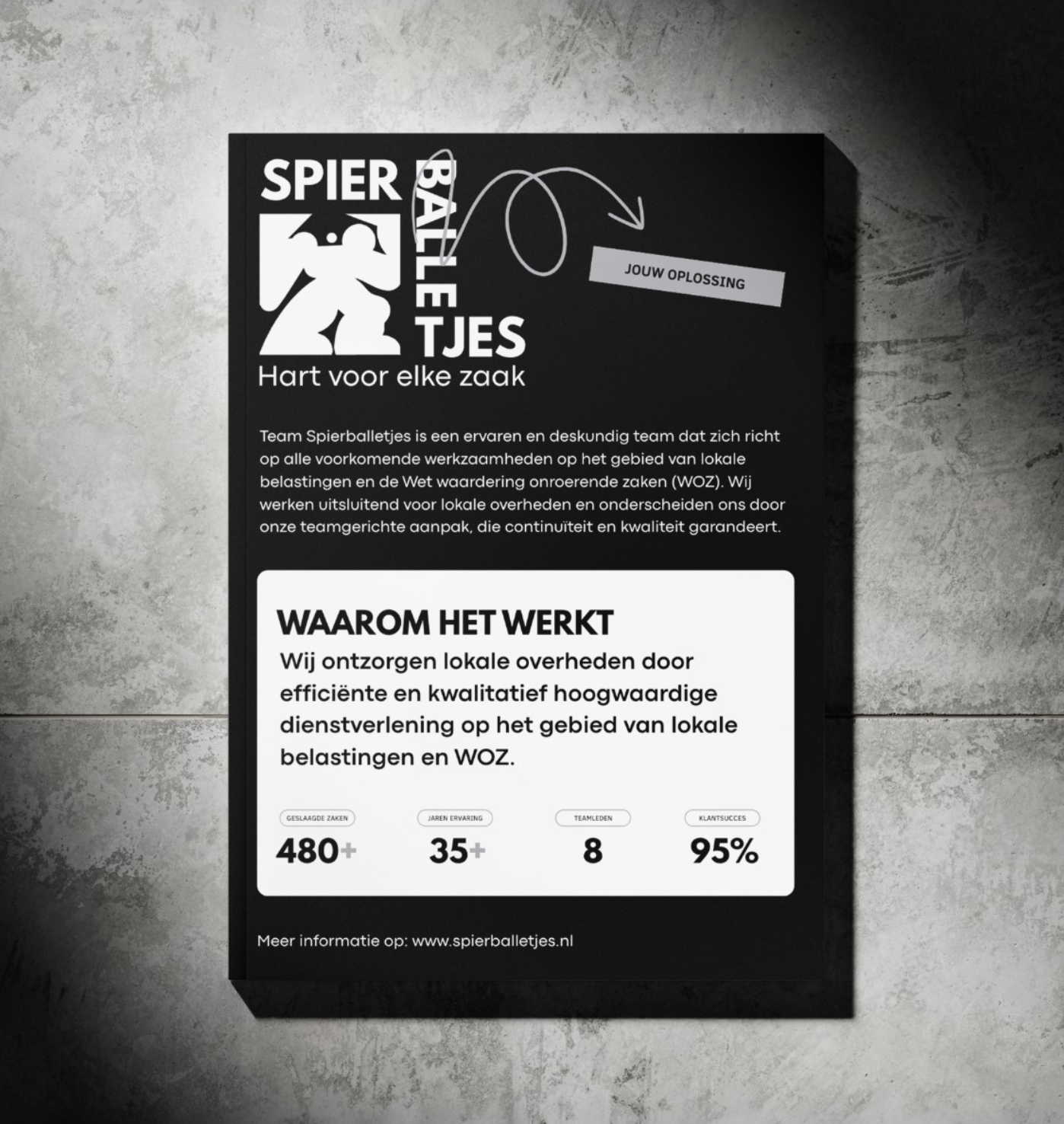 Flyer ontwerp Spierballetjes – professioneel drukwerk in bijpassende huisstijl