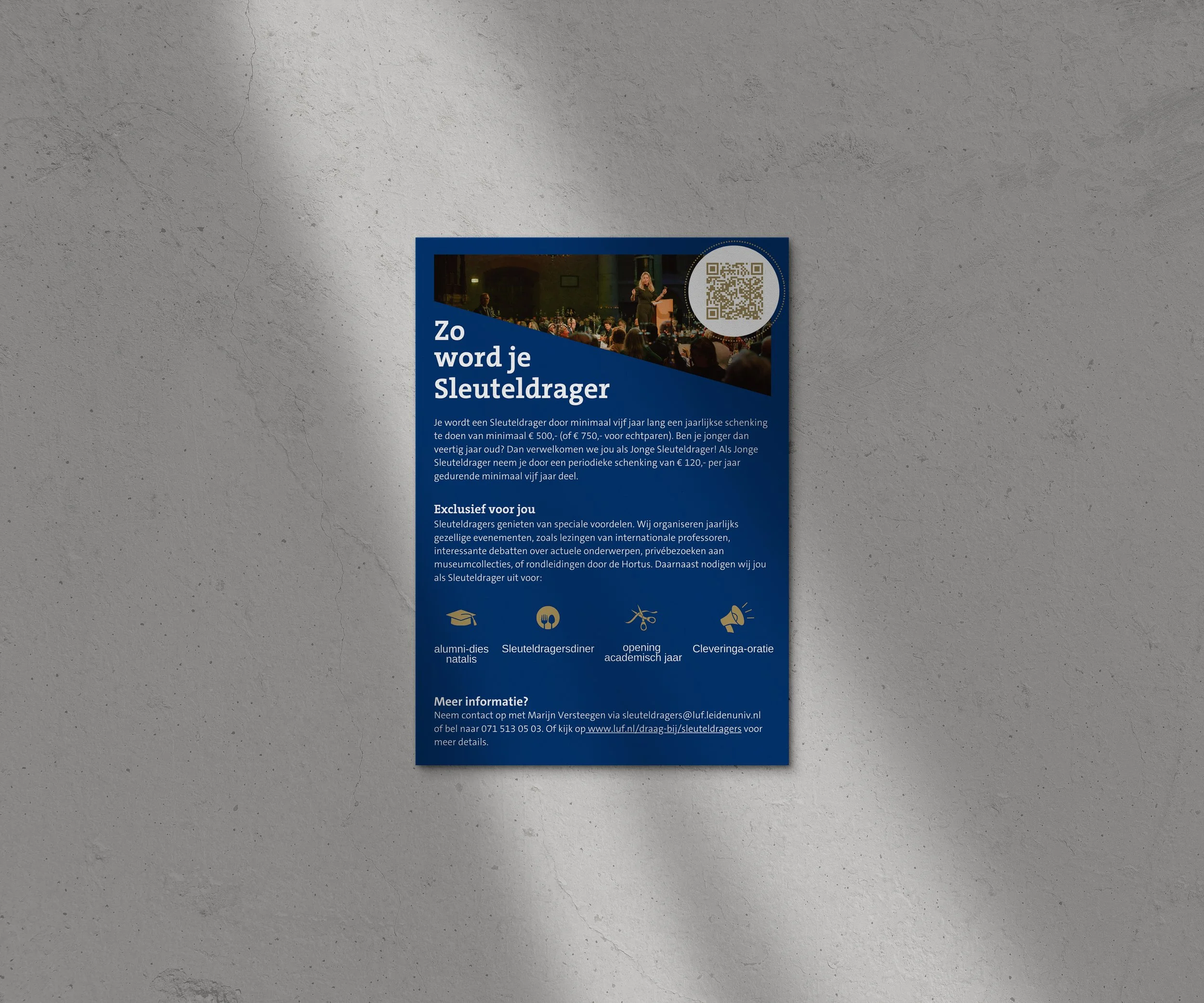 Professionele flyer ontwerpen voor Universiteit Leiden – duidelijke en to-the-point visuele communicatie
