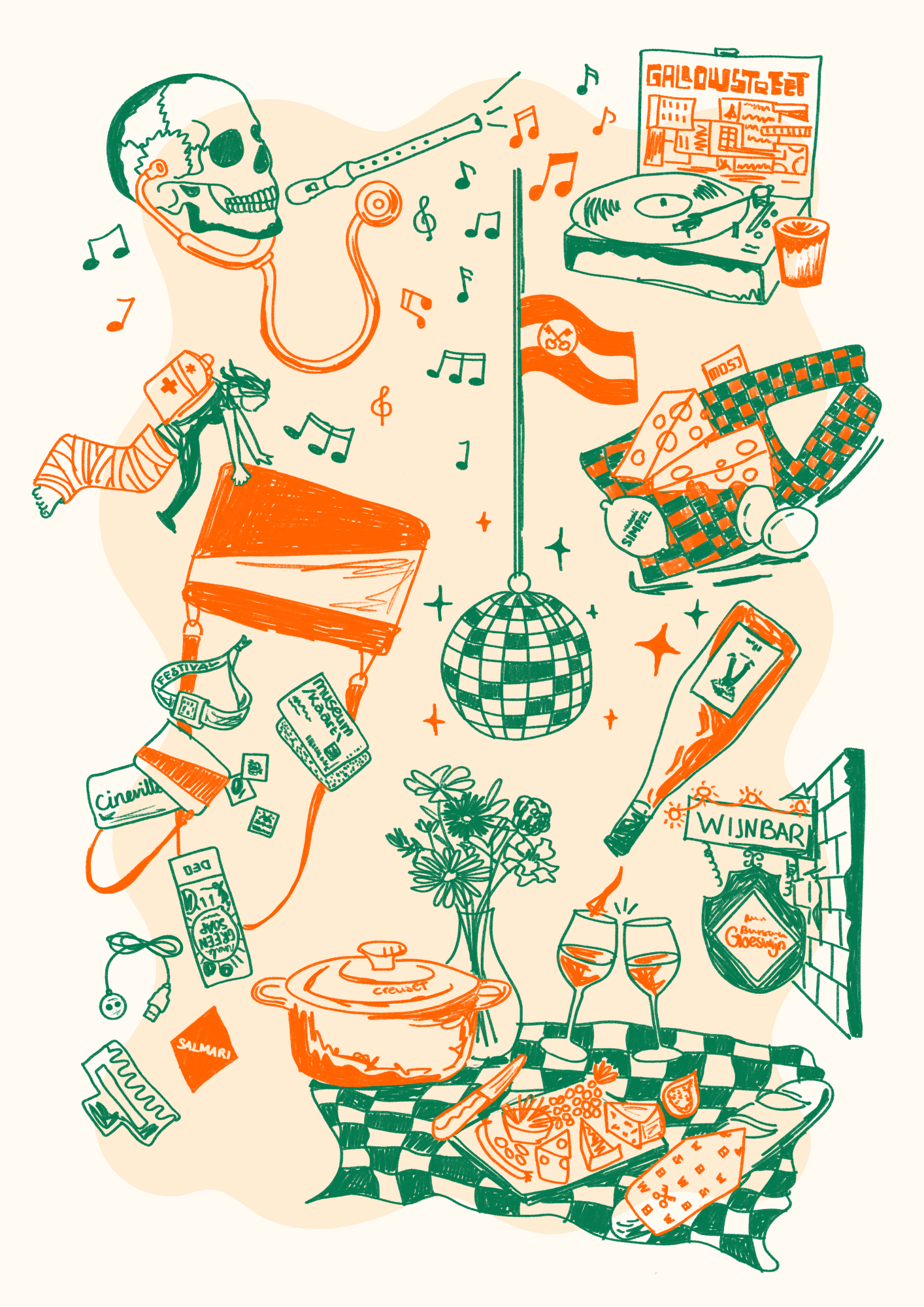 gepersonaliseerd illustratie ontwerp tekening voor afstudeerborrel einde studententijd feest branding and boosting.png