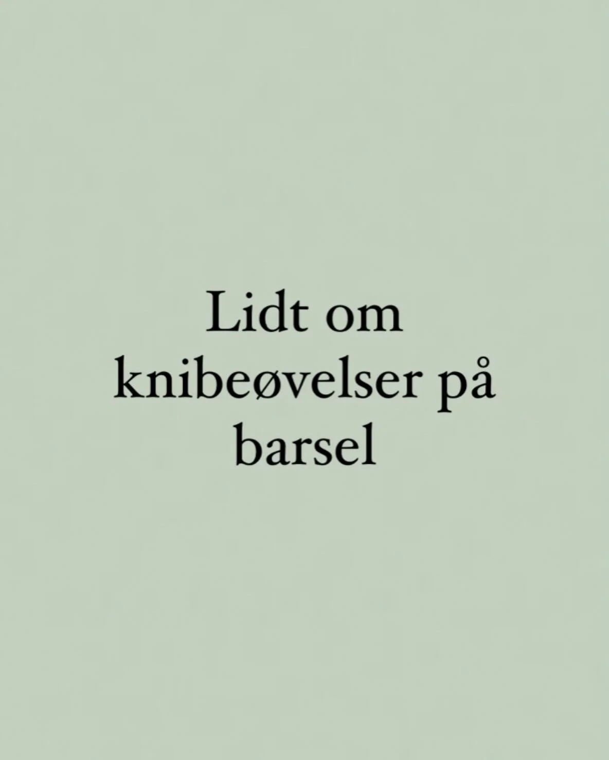 Vi ved at det er sv&aelig;rt at n&aring; omkring det hele hver dag n&aring;r du er p&aring; barsel. 

F&oslash;rst skal baby behovspyramiden v&aelig;re d&aelig;kket og dine egne basale behov im&oslash;dekommet &hellip;.

S&aring; n&aring;ede du m&ari