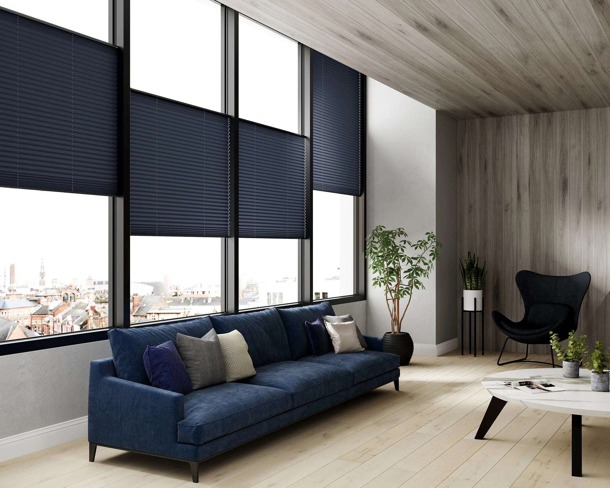 Pleated, Fit to Glass