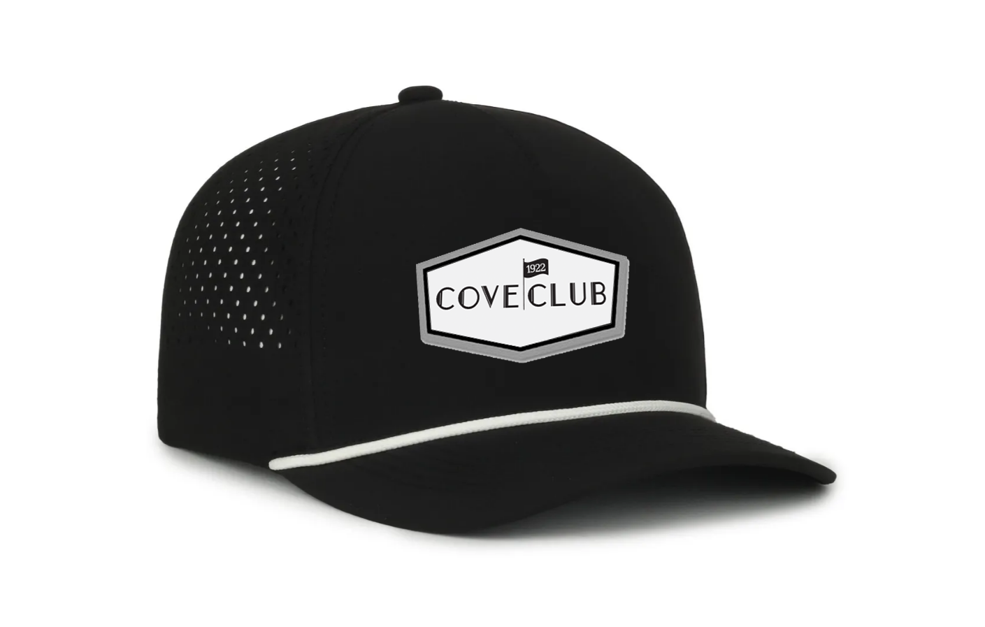black modern rope hex patch logo