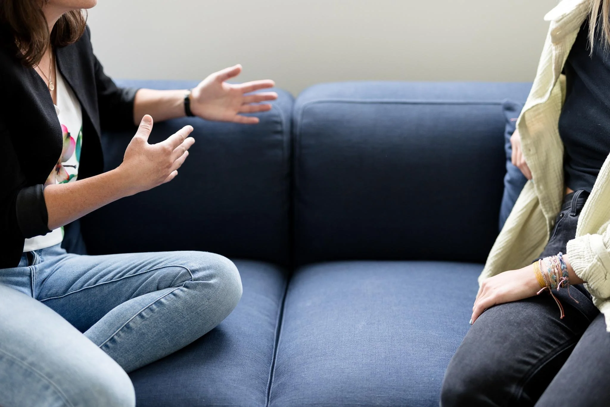 Child psychologist talking with a young client during depression therapy in Calgary at Creative Sky Psychology, supporting hope, connection, and emotional wellbeing.