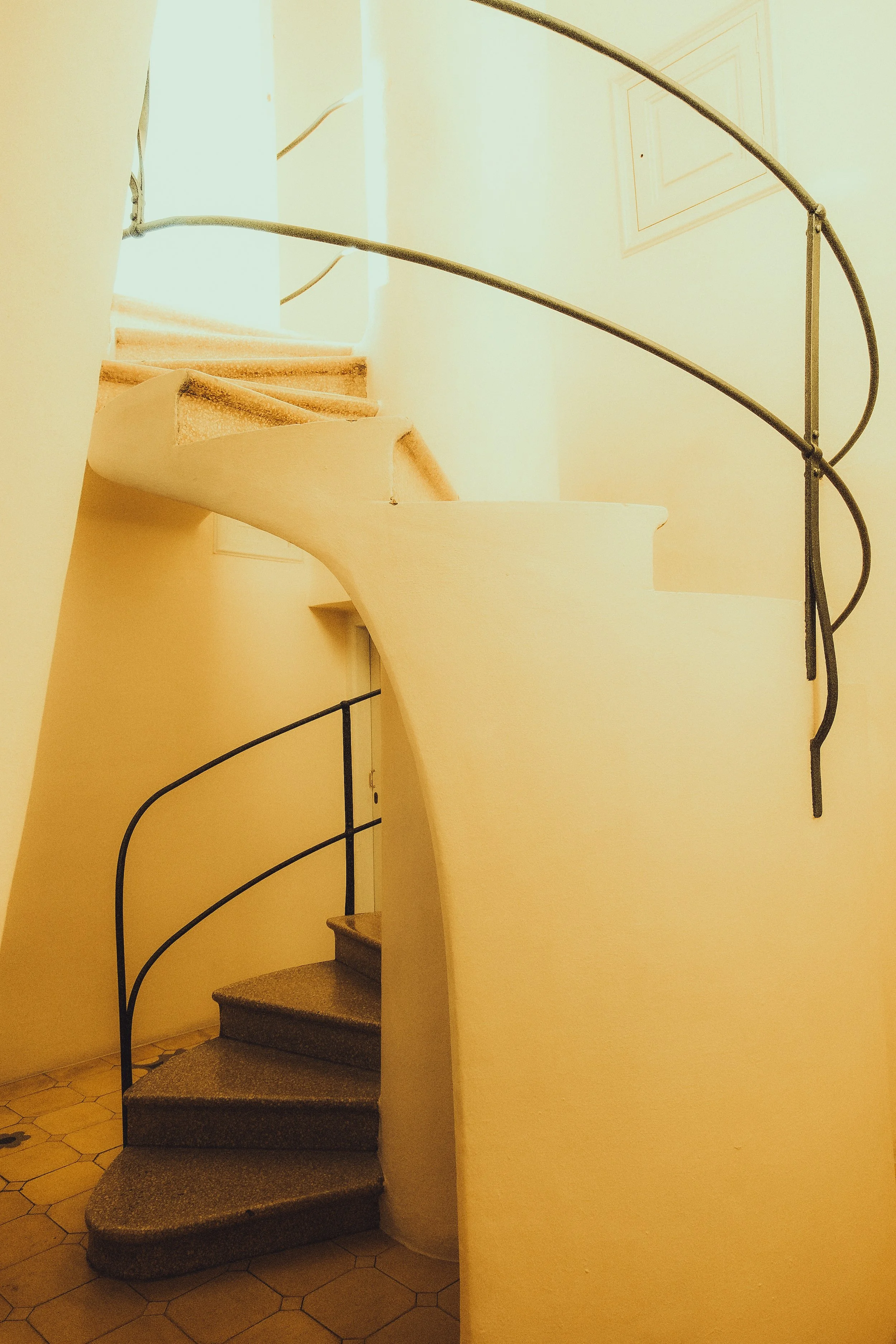A stairway at Casa Batlló