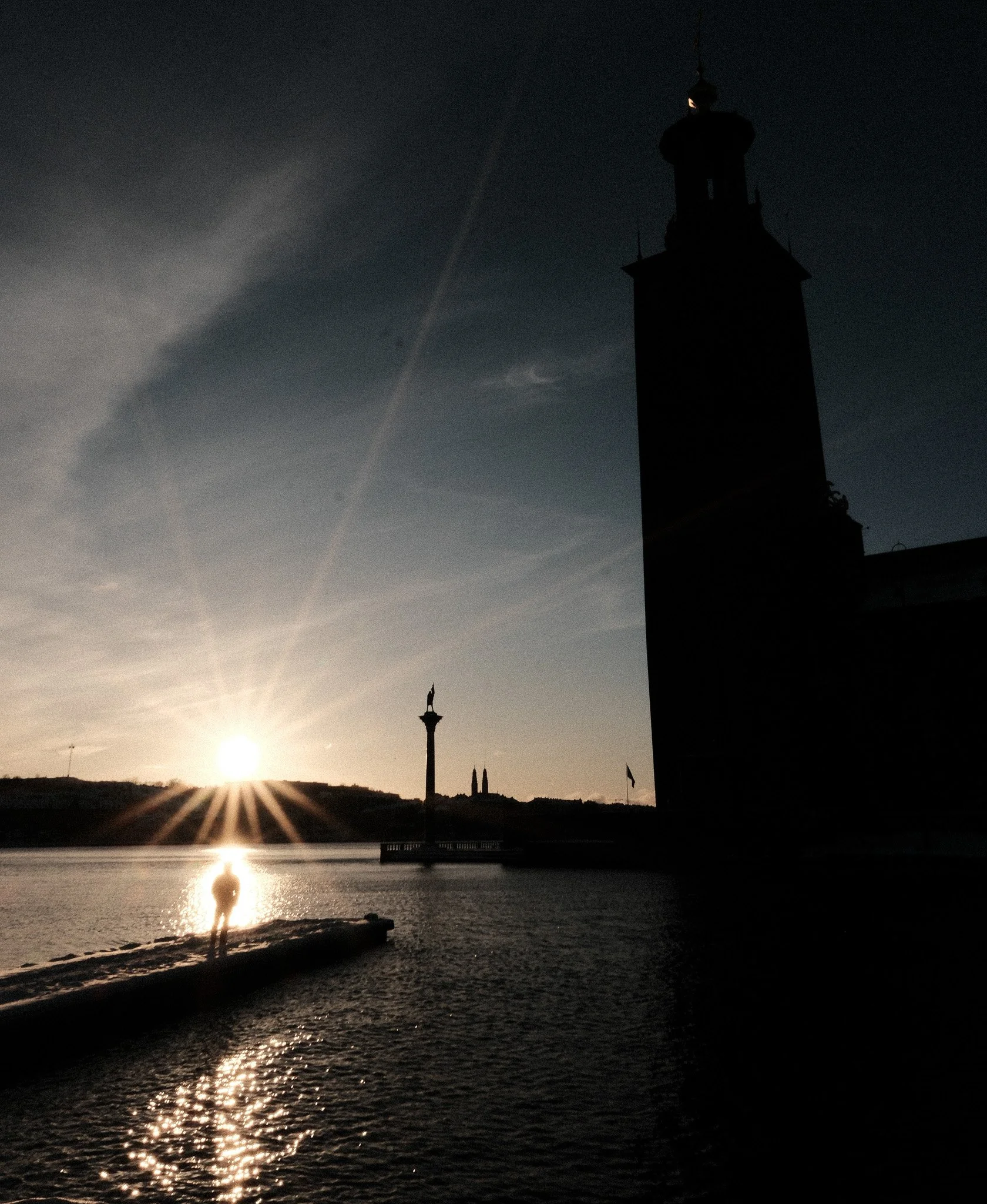 Photo of stockholm city hall in winter