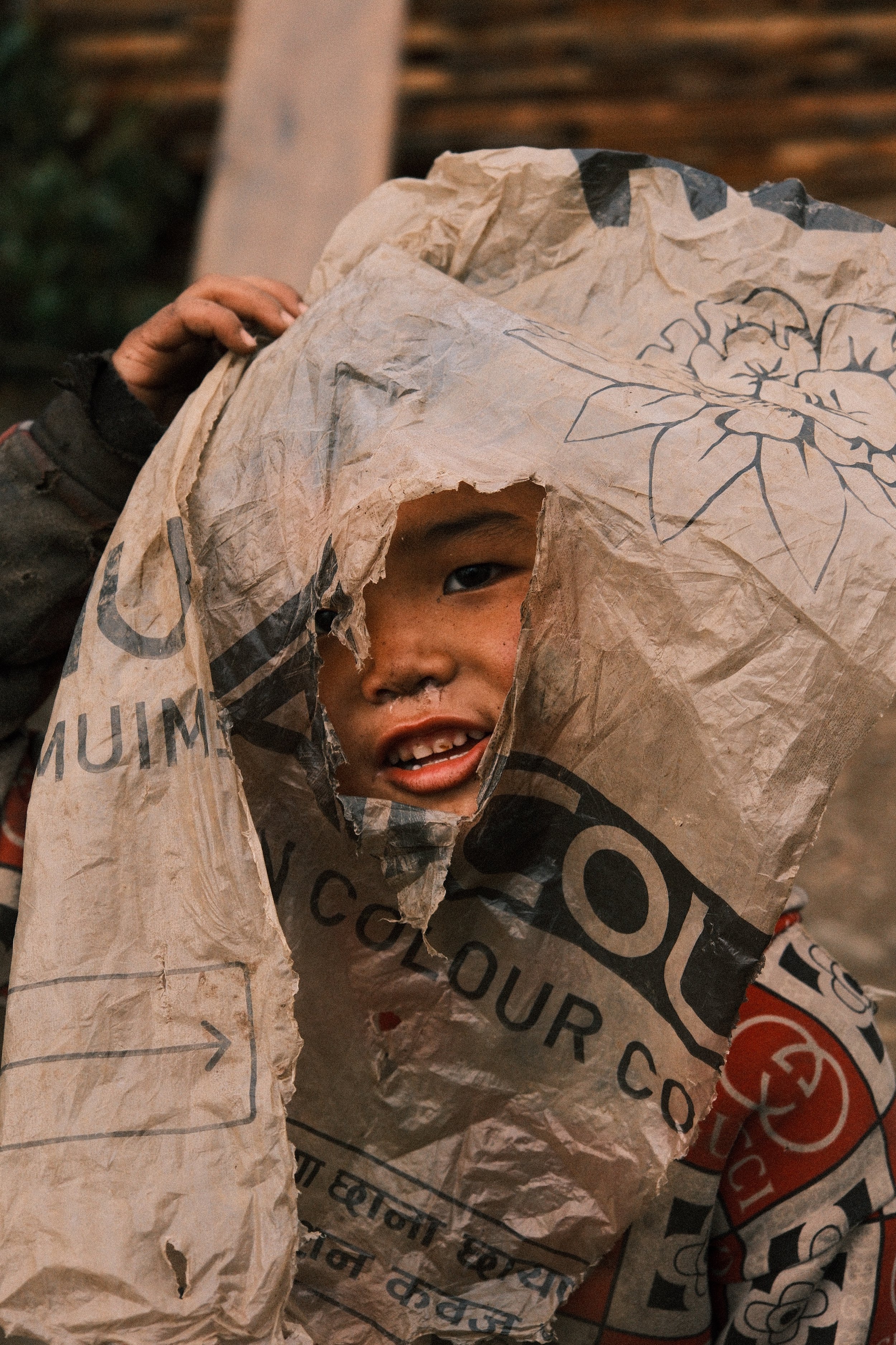 Portrait of a boy at Serang Monastery, Nepal