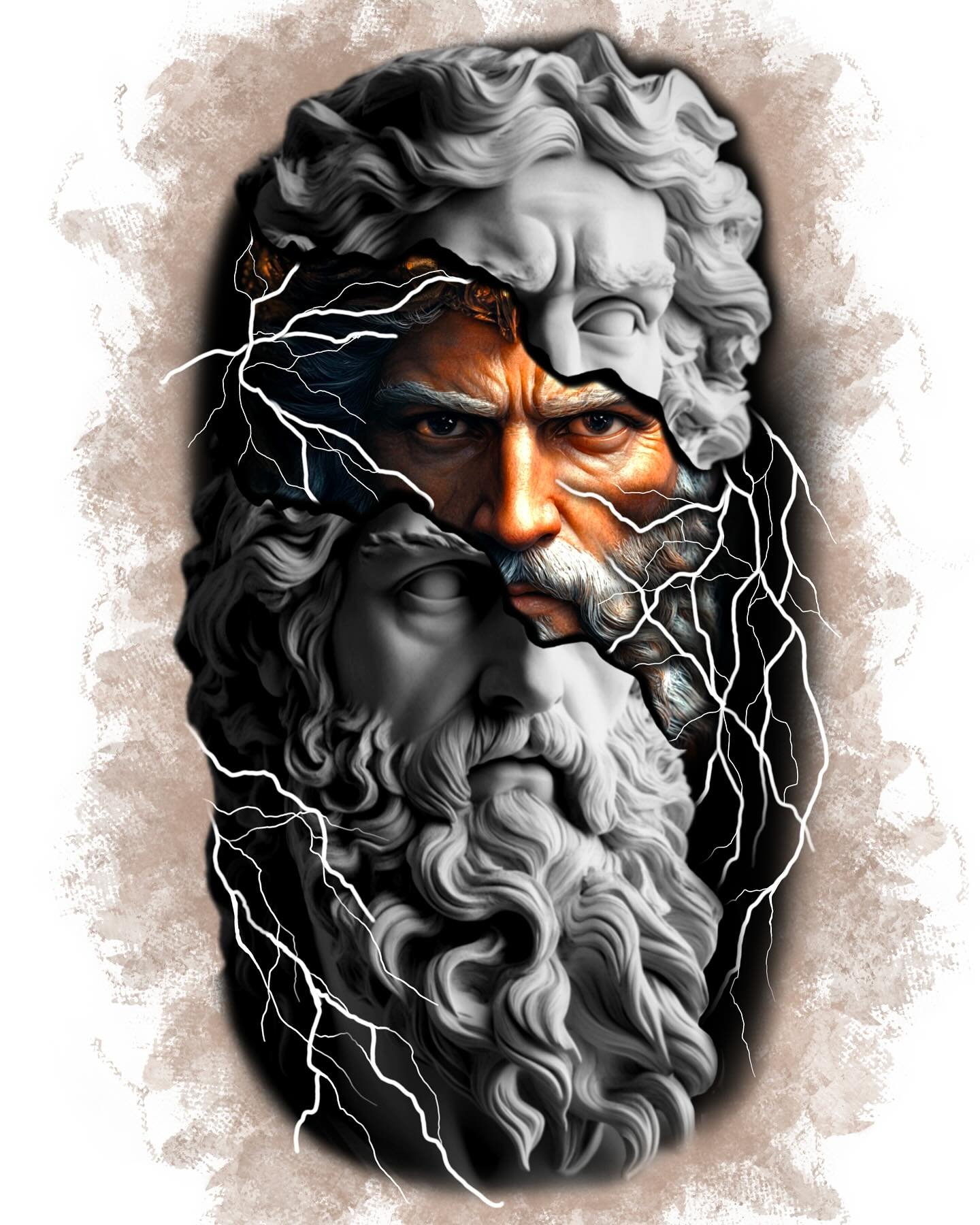 Zeus Greek god tattoo idea