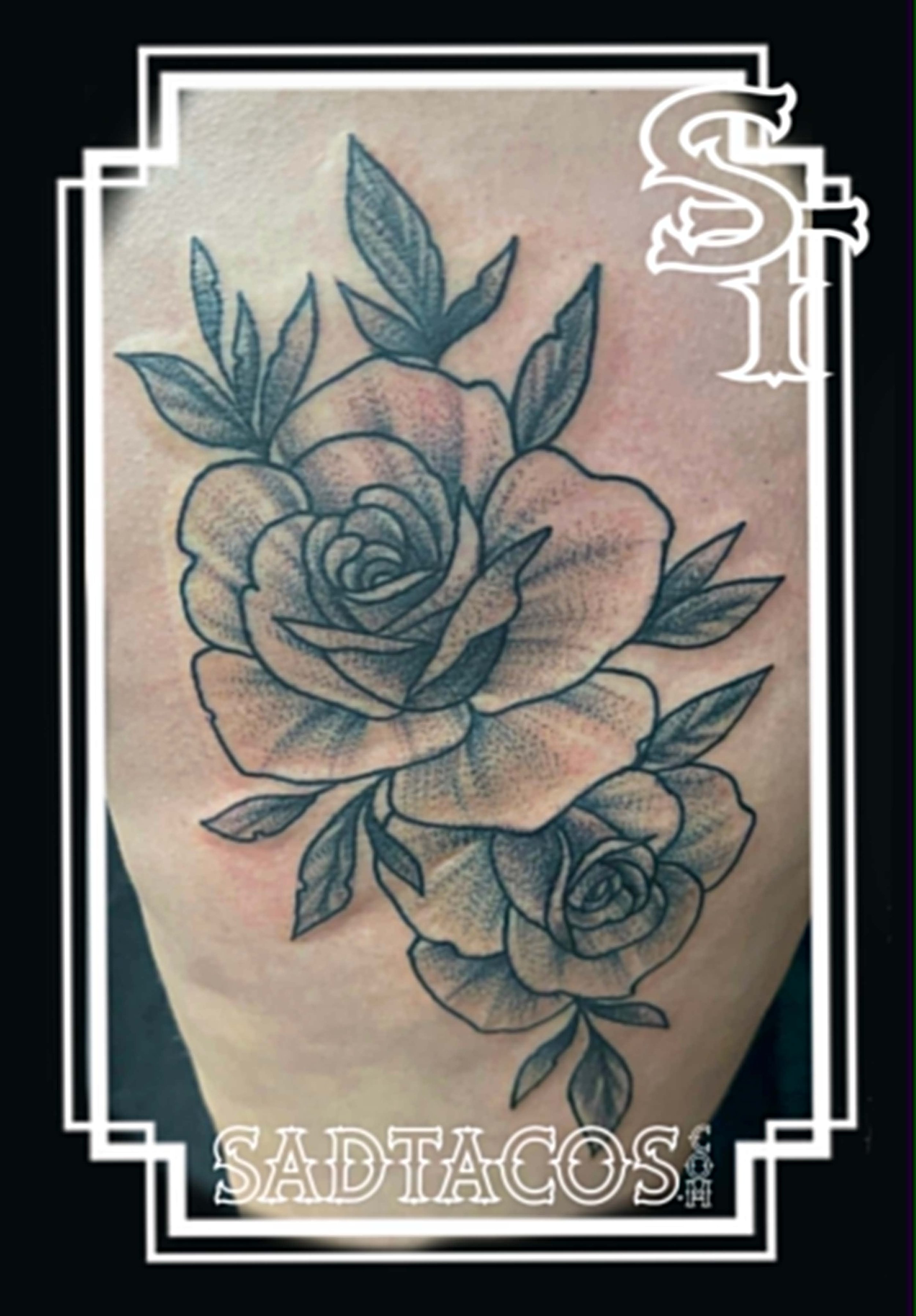 Black and grey flower