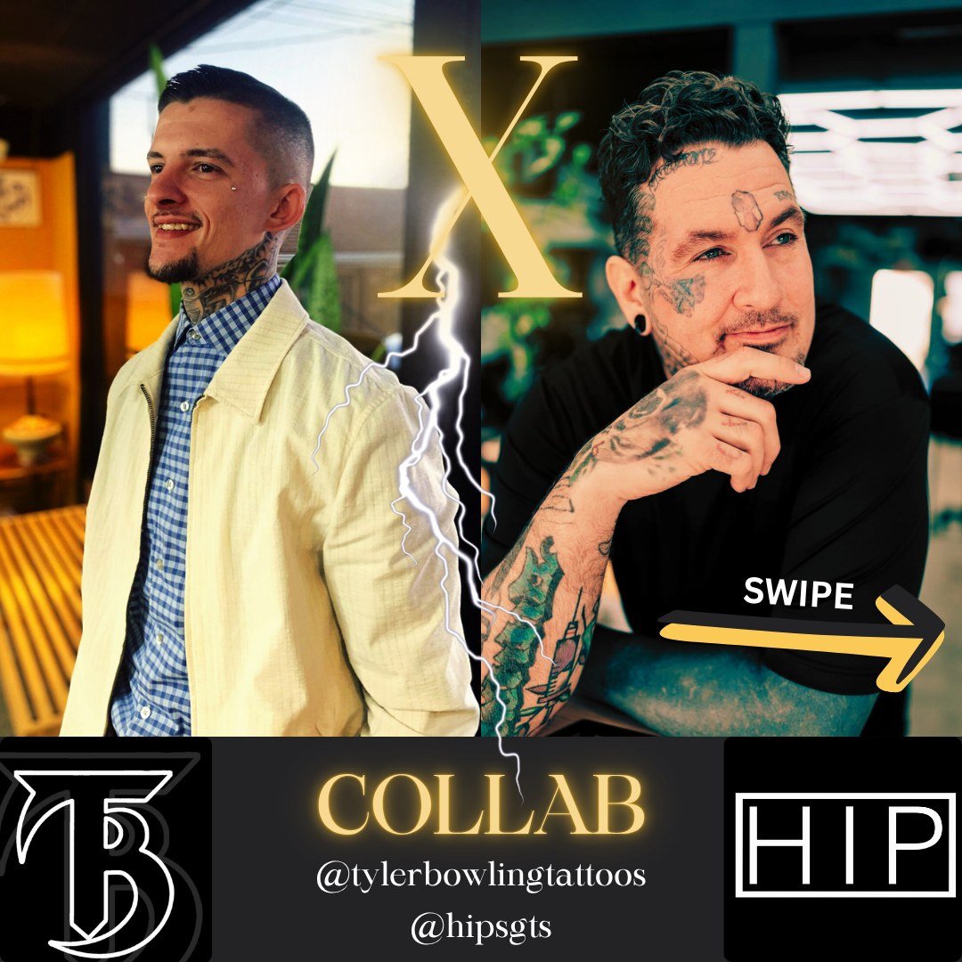 Here's a chance to be part of an awesome collaboration between two unique Artists. One client. One unforgettable tattoo. @hipsgts and @tylerbowlingtattoos are teaming up next month to create something bold, rare, and completely original... and we're