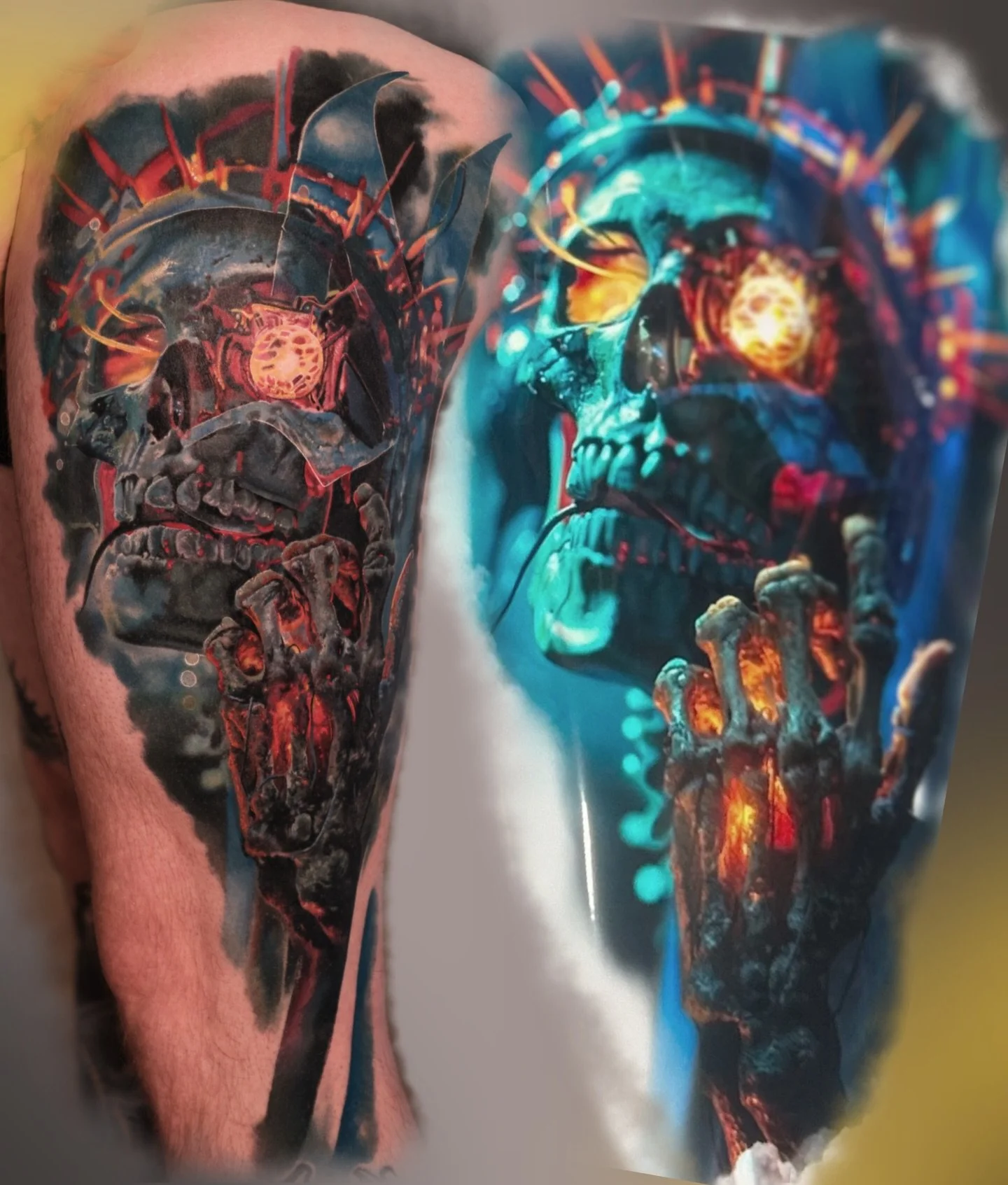 #tattoo versus #design 
Done @socialgracestattoostudio using @empireinks @neumatattoomachines @hustlebutterdeluxe @fytsuppliesusa_