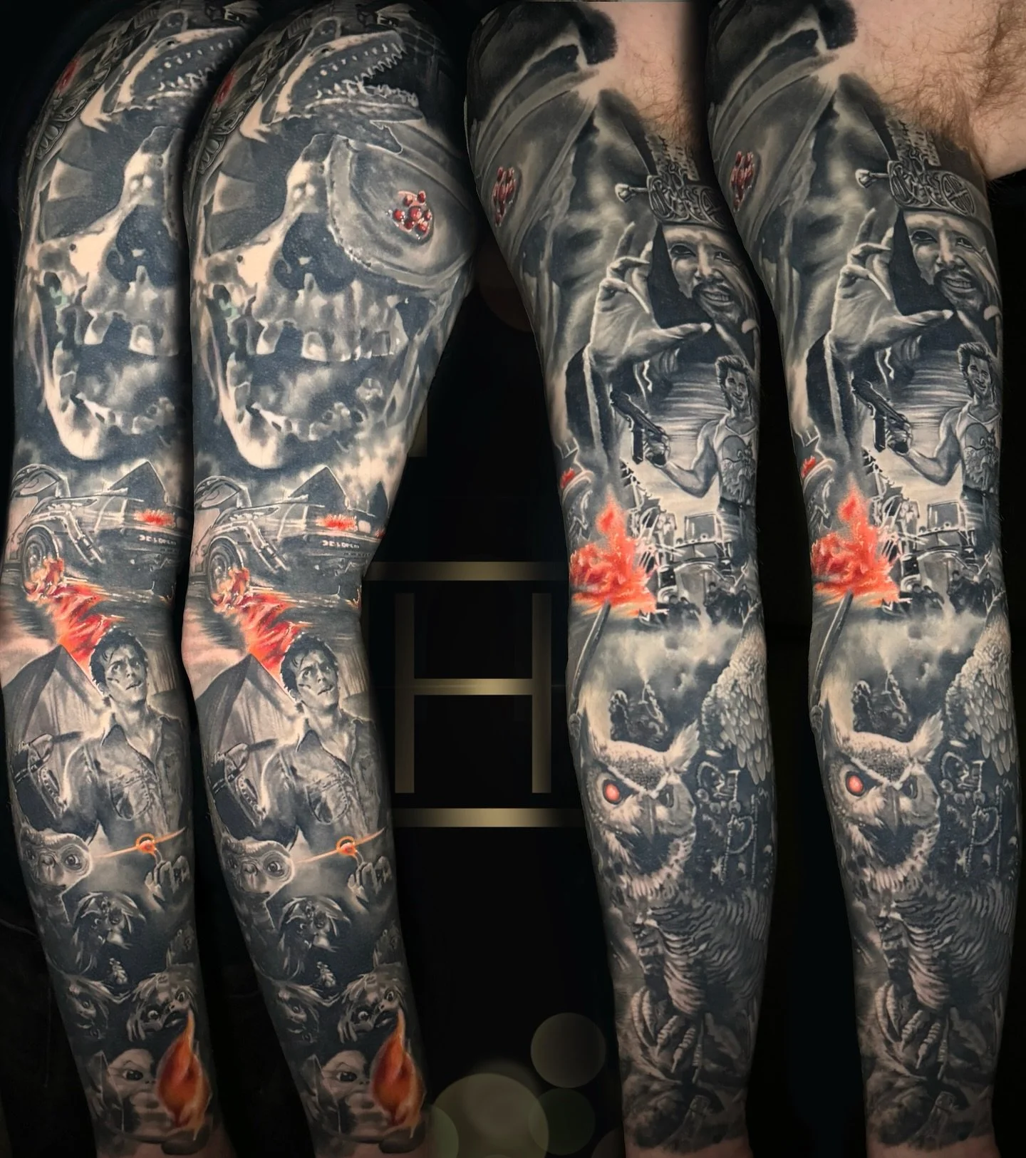 big trouble little china, ET extra terrestrial, maximum overdrive, movie tattoos, classic movie tattoos