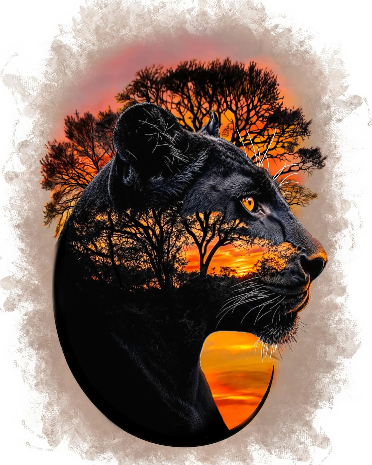 black panther tattoo realism idea