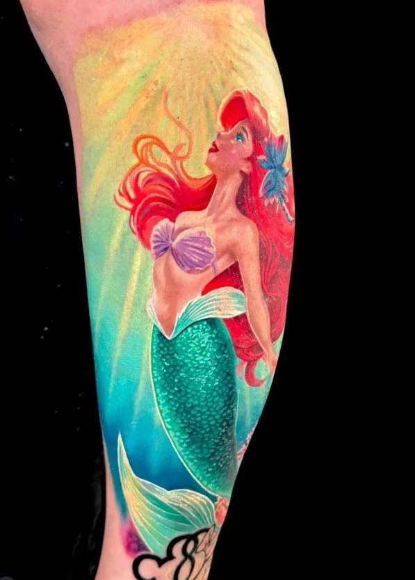 little mermaid Ariel disney tattoo