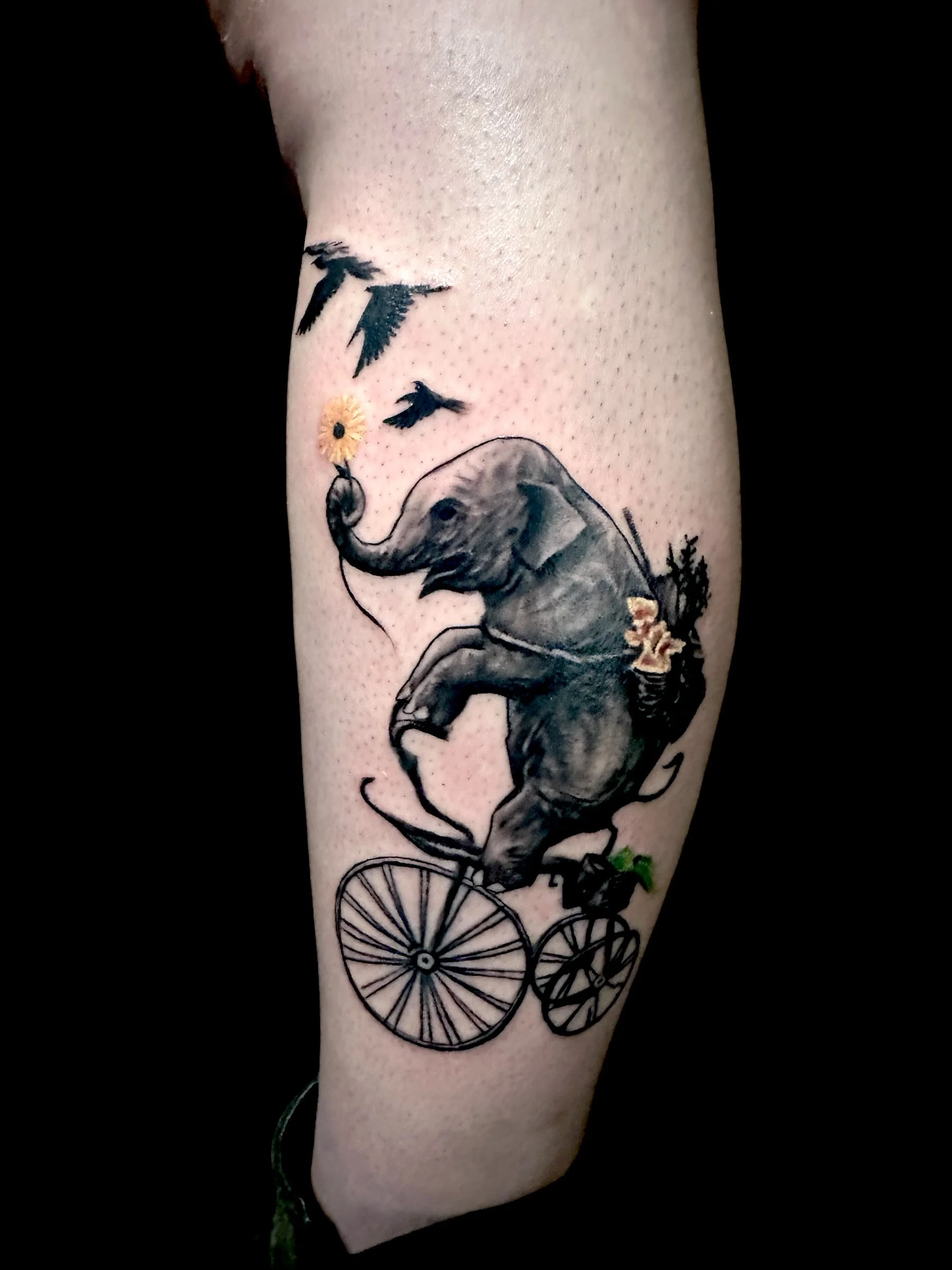 elephant circus tattoo