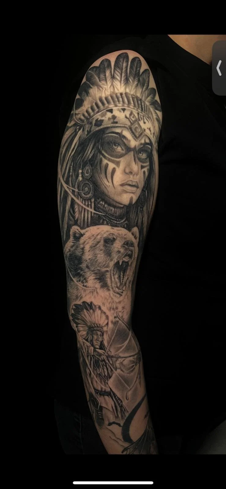 indian bobcat realism tattoo