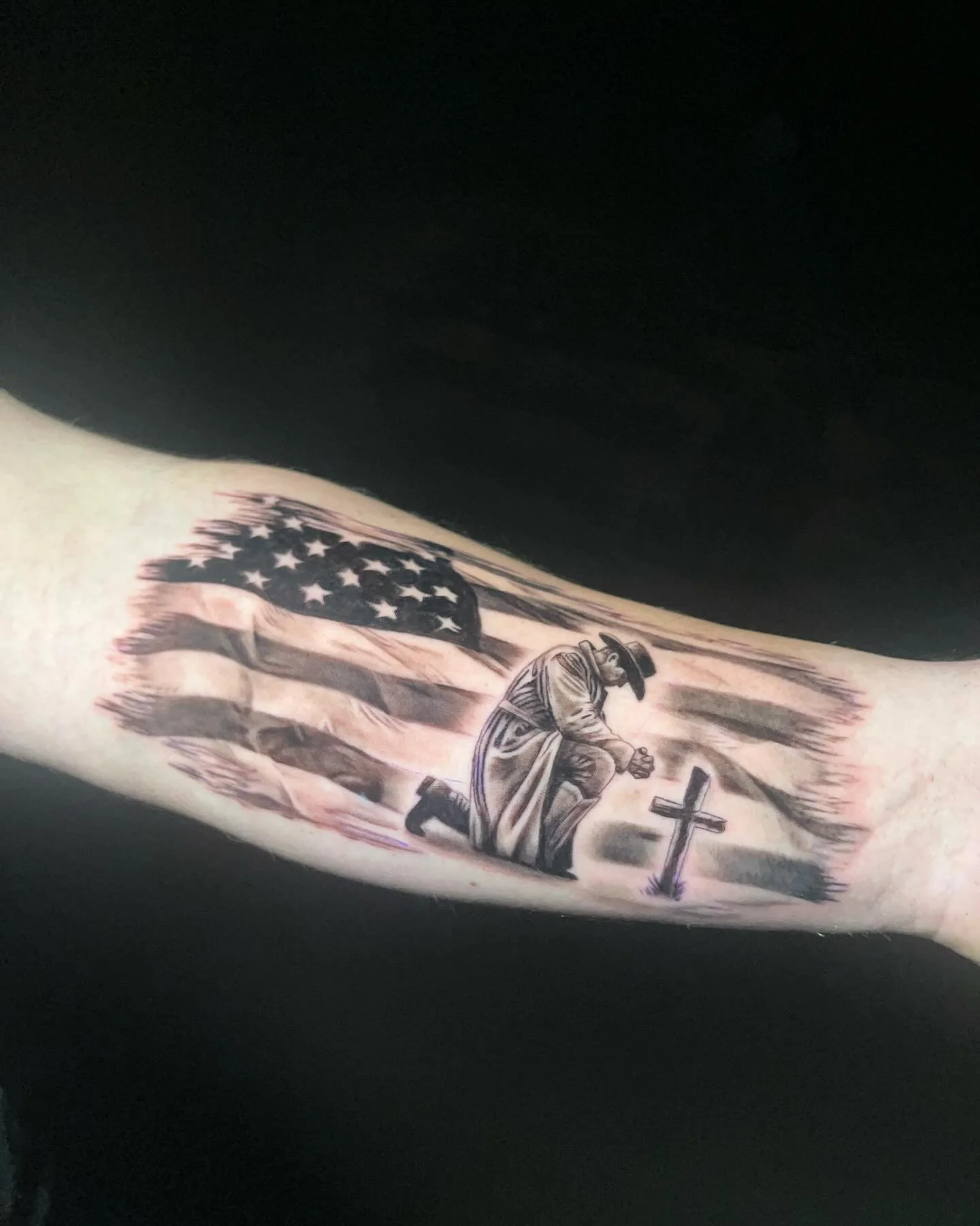 america memorial cowboy tattoo