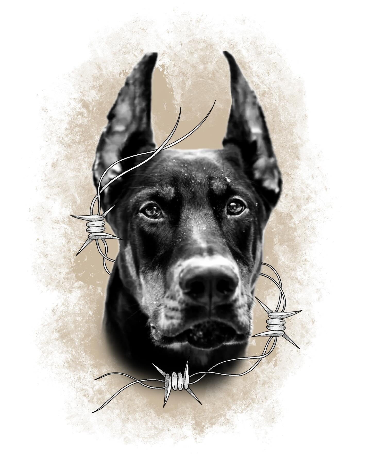 doberman tattoo realsim