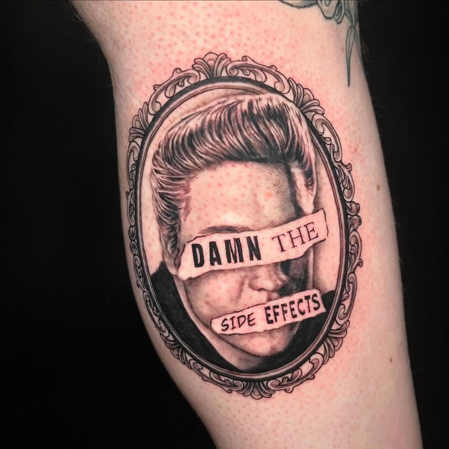 elvis spoke woke tattoo frame