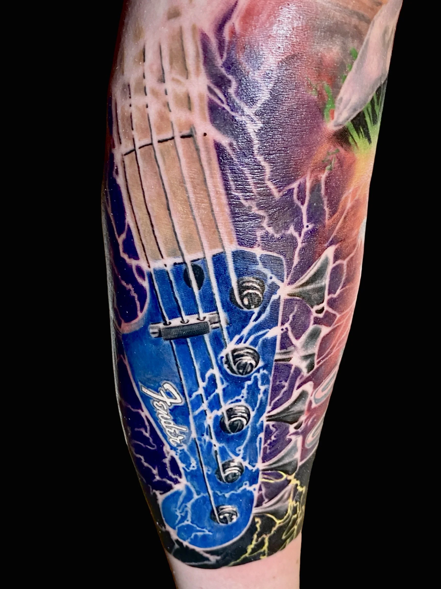 fender electric guitar tattoo