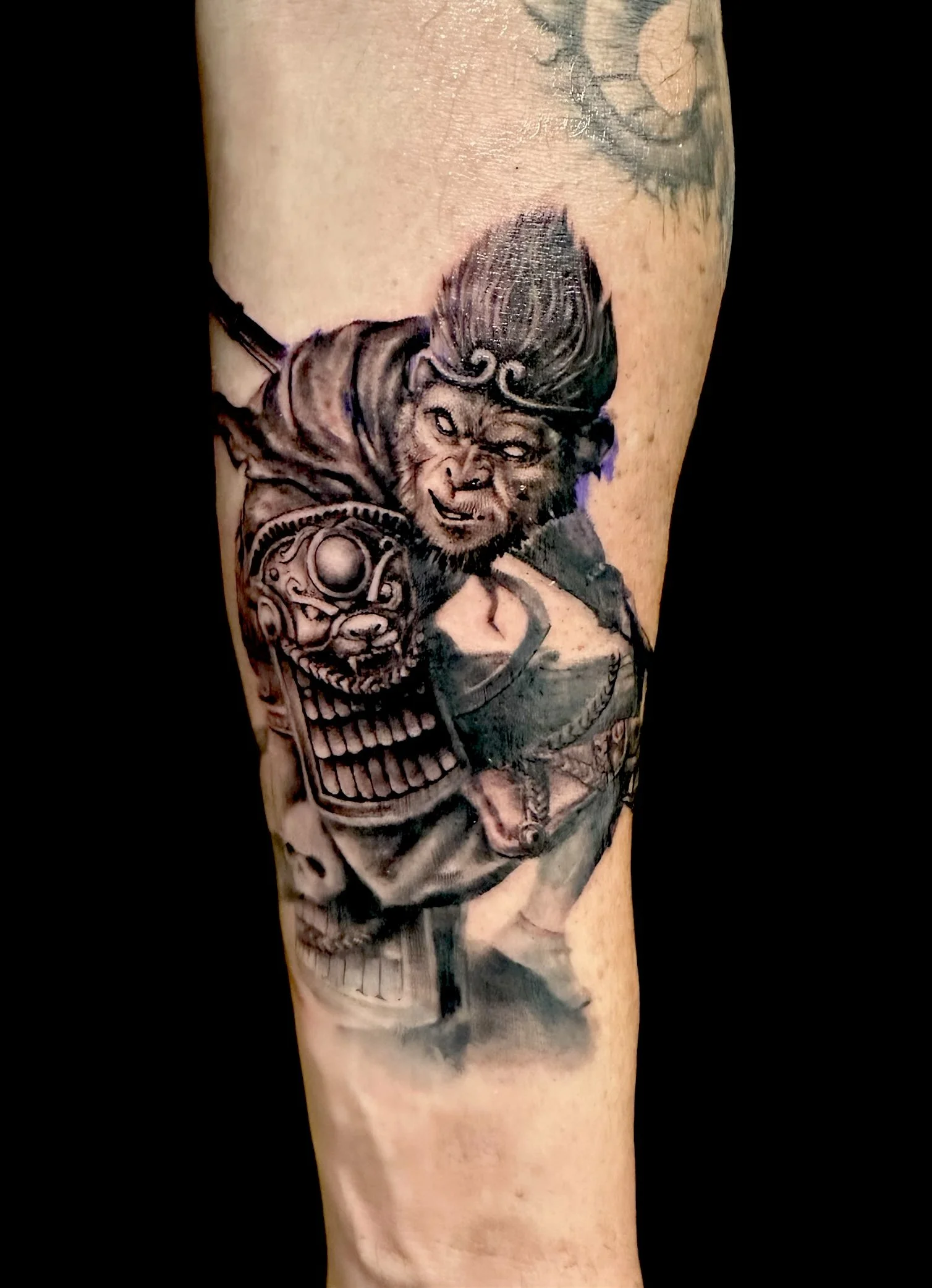 monkey warrior tattoo