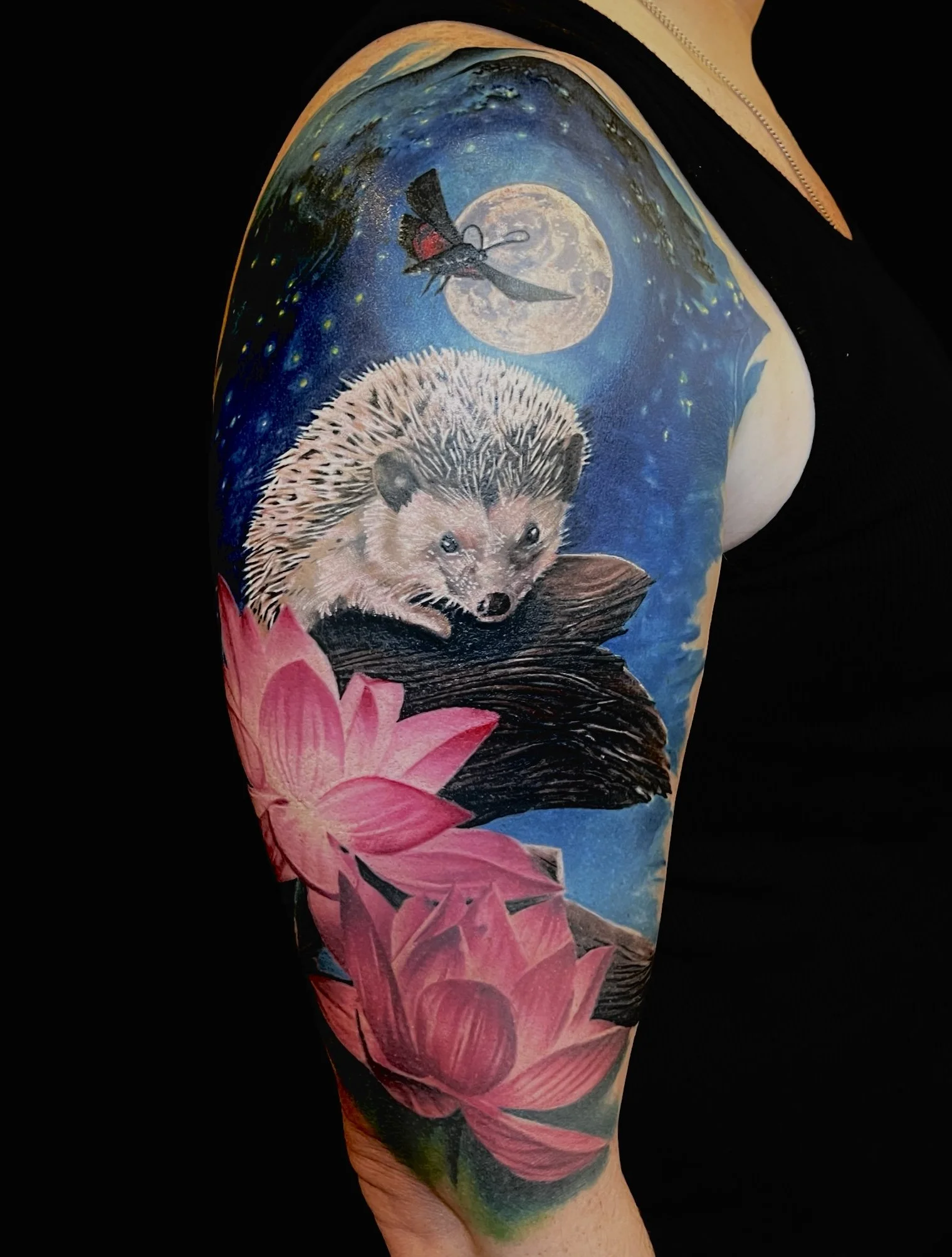 color surrealism nature tattoo