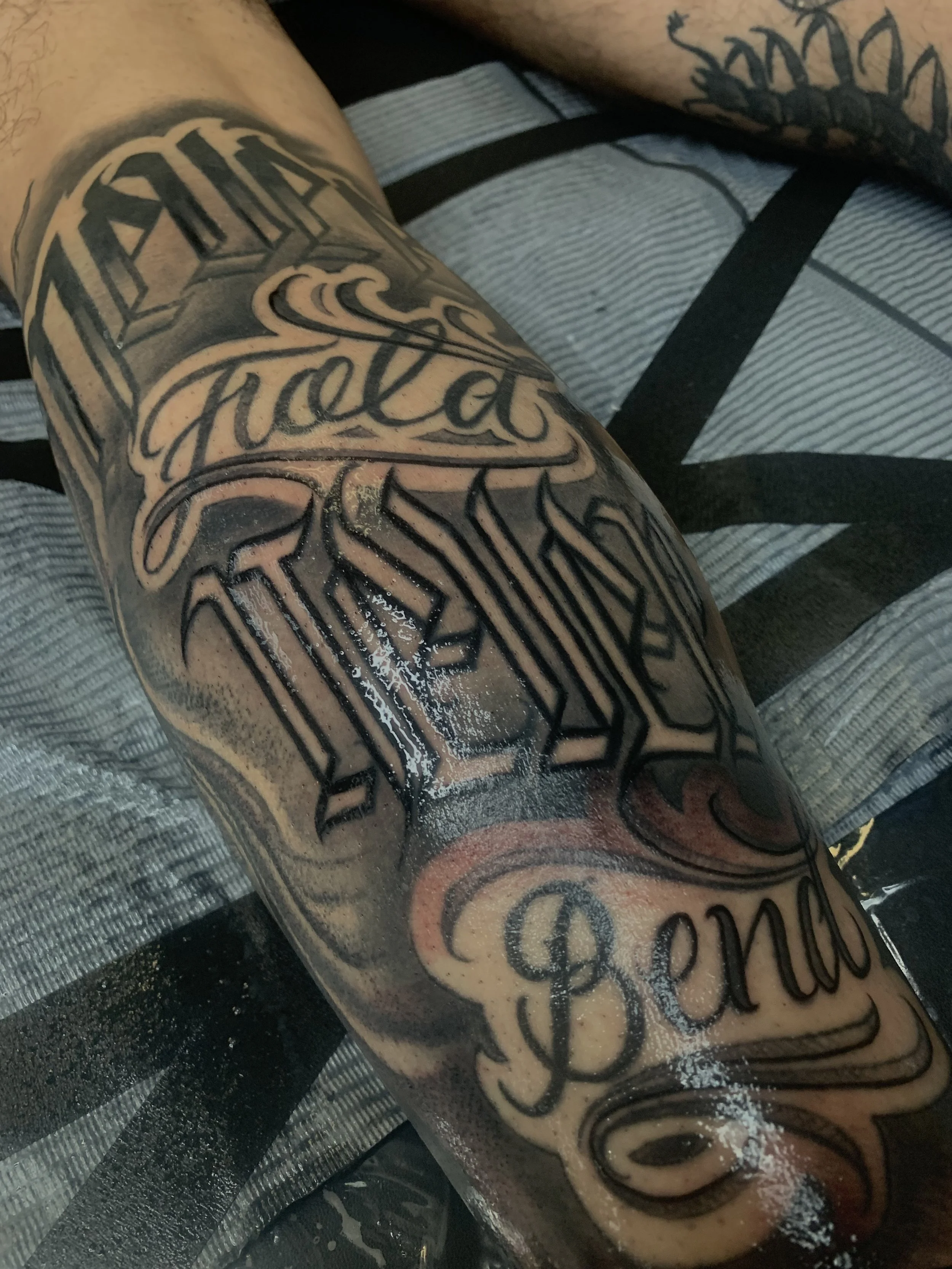 custom lettering tattoo