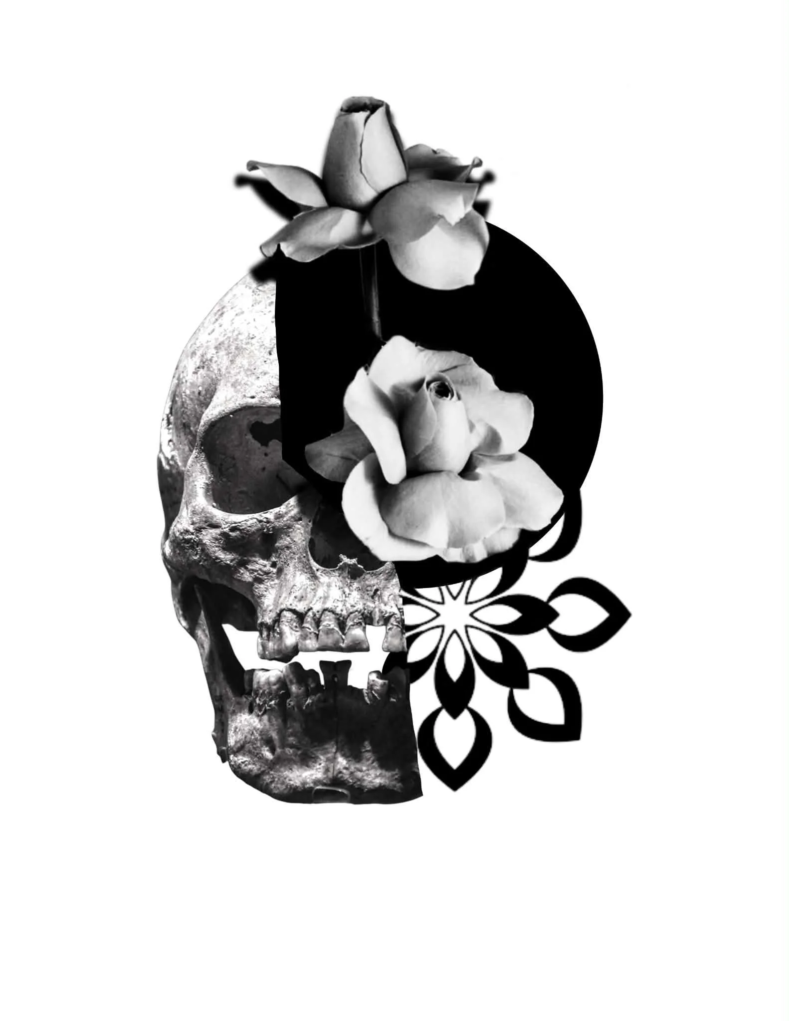 Skull Flower Neo Traditonal