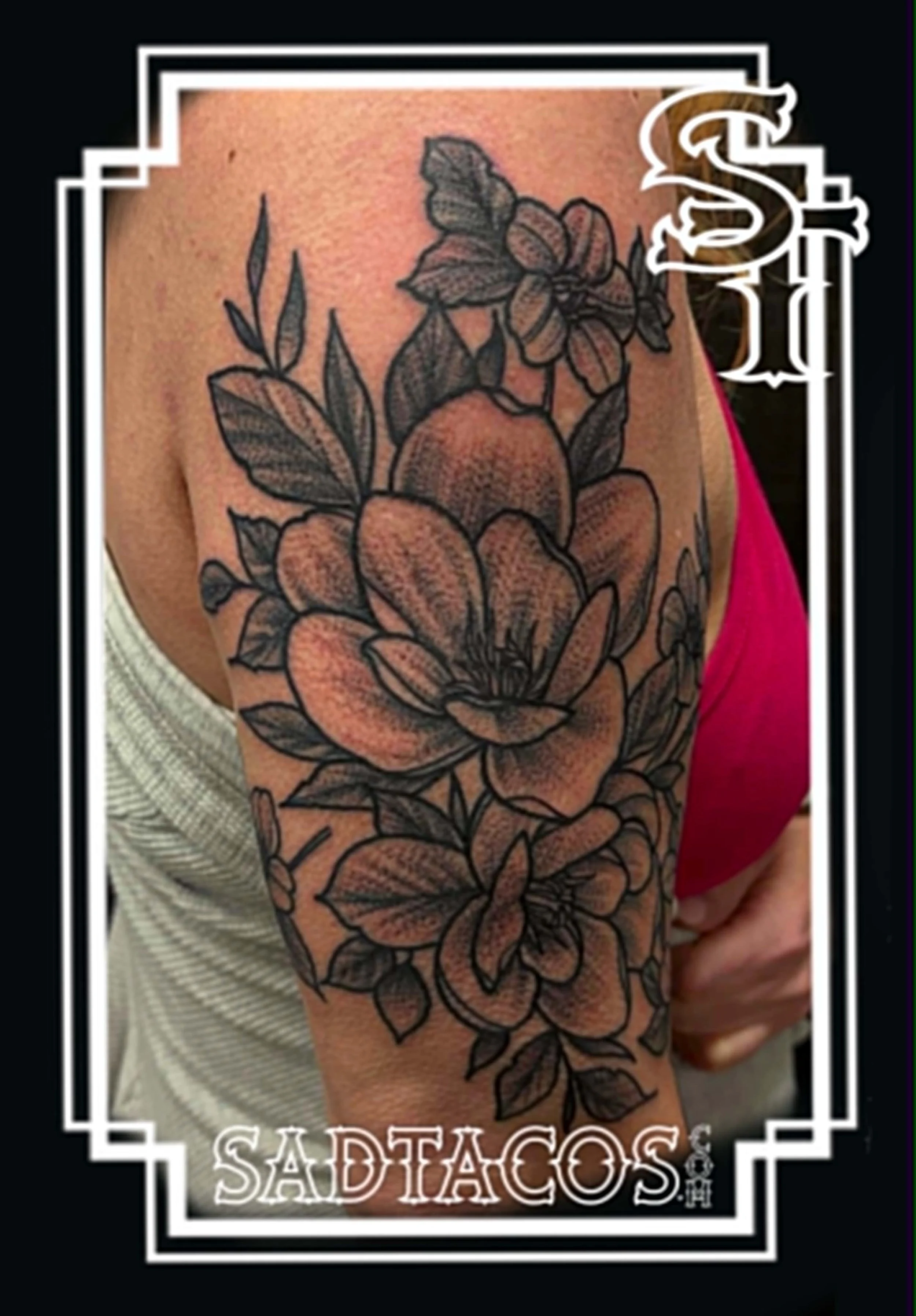 Black and Grey flowers