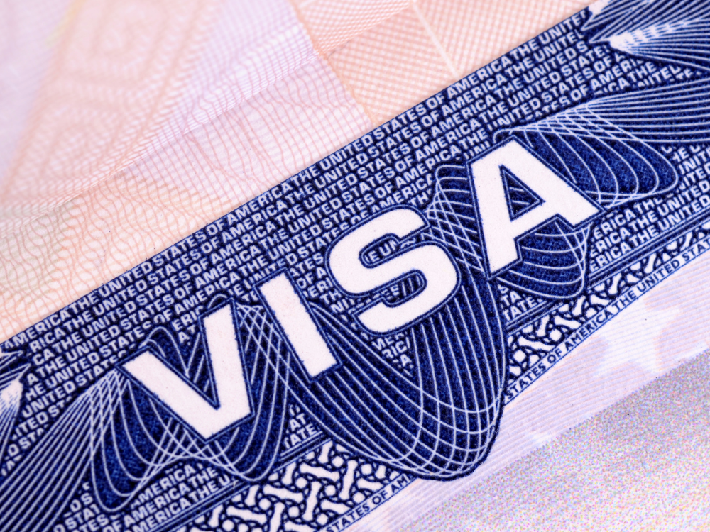close up image of a visa document for h2a visa timeline