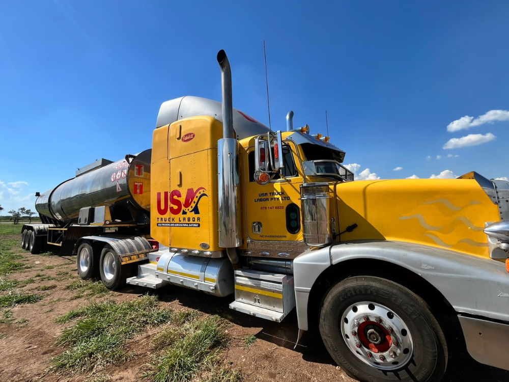 yellow truck used for training for H2A jobs in America