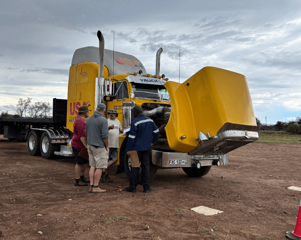 image of truck labor pre-inspection training during 2-day training for H2A jobs