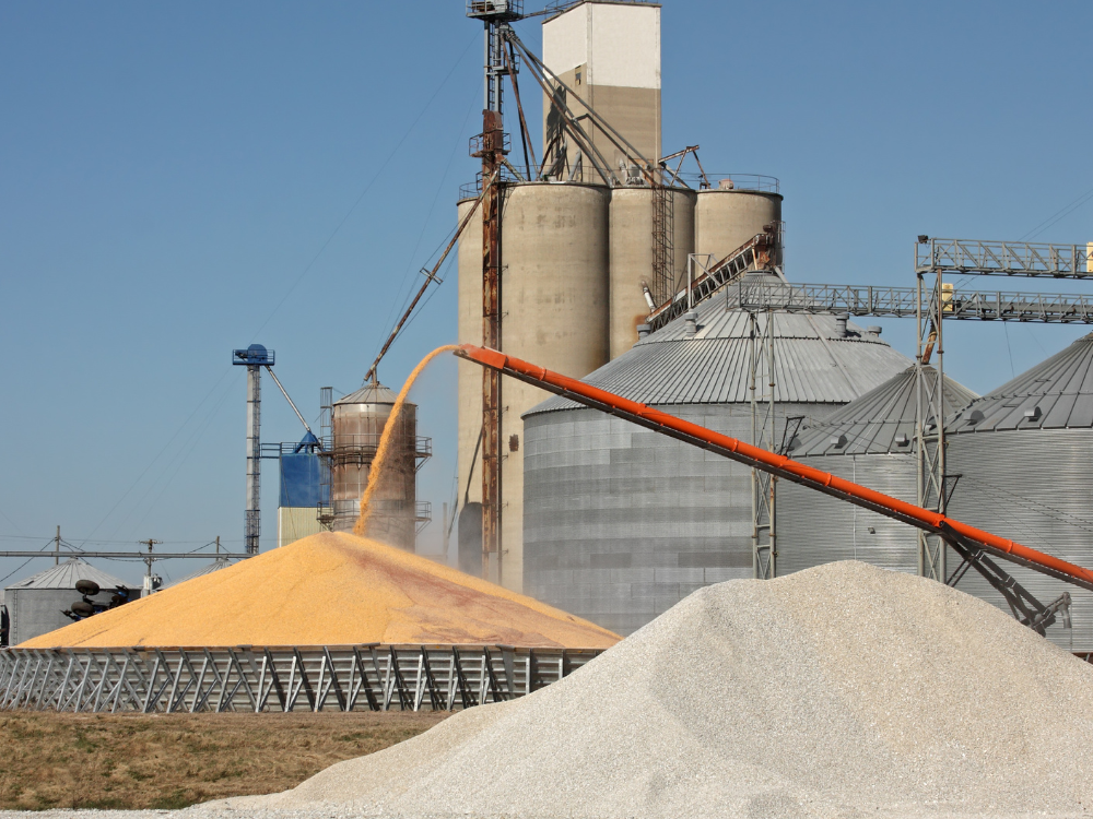 image of large grain elevator for grain elevator procedures for H-2A drivers
