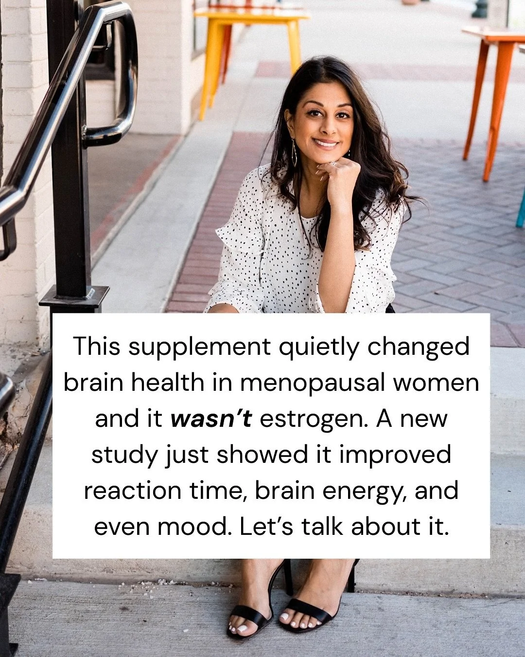 SHARE with your bff! 

Should you consider creatine? Creatine might support mental sharpness, emotional steadiness, and metabolic balance! 

In just 8 weeks, creatine boosted brain energy and focus in menopausal women safely. More research is needed,