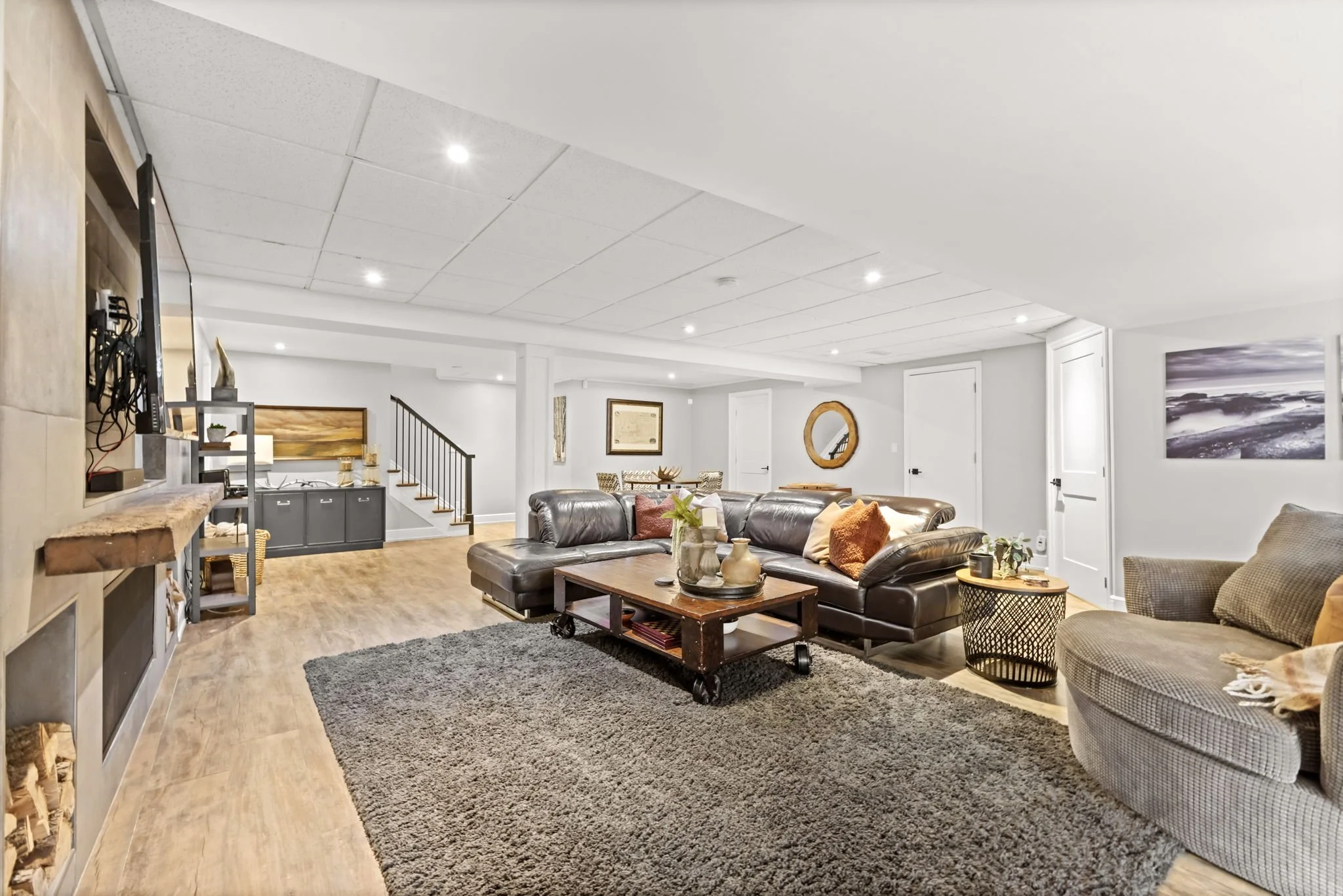 Family Room With Gas Fireplace