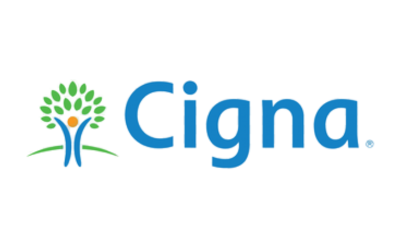 Cigna logo with a stylized tree and the company name in blue.
