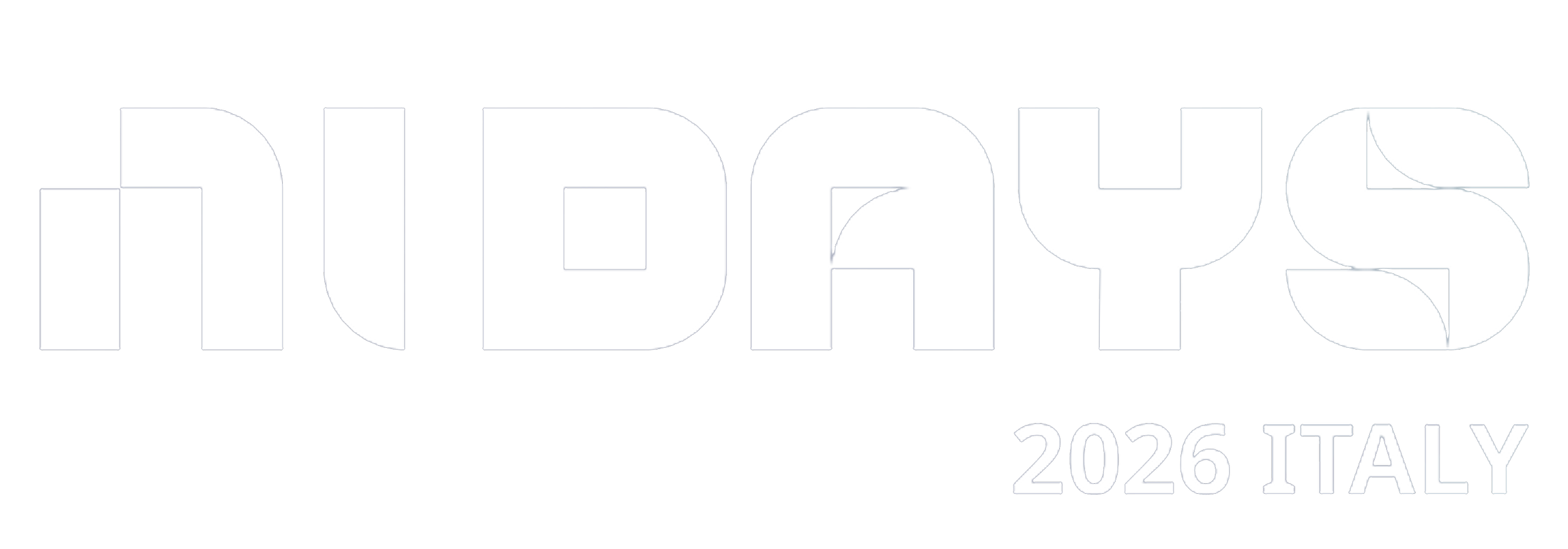 Logo con parole bianche su sfondo nero: 'HOUSES 2026 ITALY'