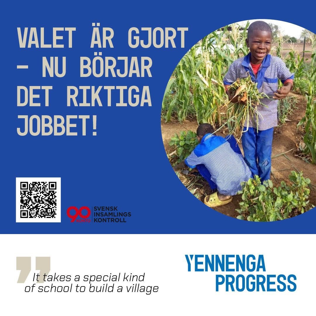 Du har precis r&ouml;stat.
Nu b&ouml;rjar det riktiga jobbet: att bygga det samh&auml;lle vi faktiskt vill ha.
I Nakamtenga i Burkina Faso har vi visat v&auml;gen: en skola som &auml;r ing&aring;ngen till varje samh&auml;llsfr&aring;ga som spelar r