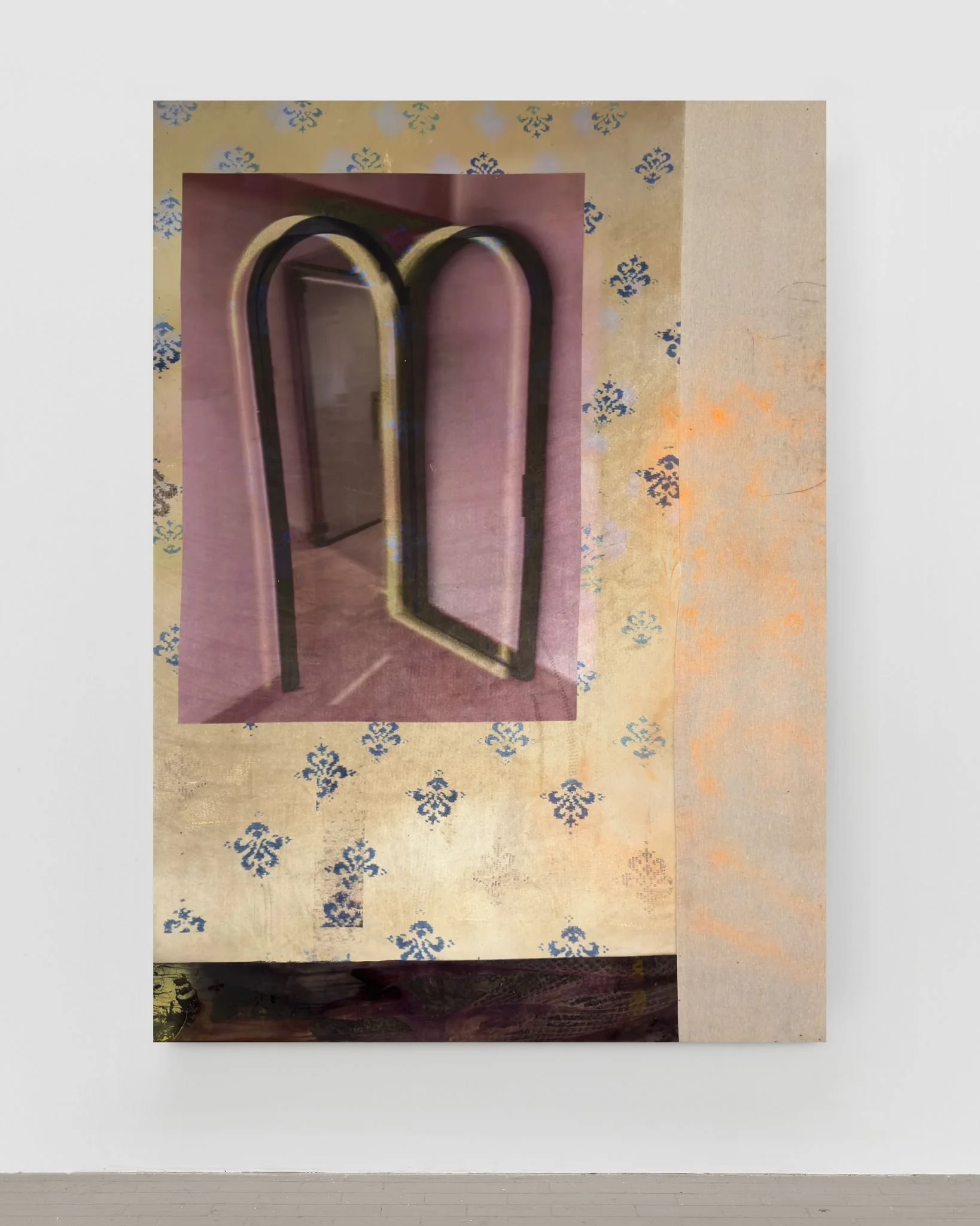 'Interval 8', Ink, oil, pigment print on cotton
149 x 190cm (2026)