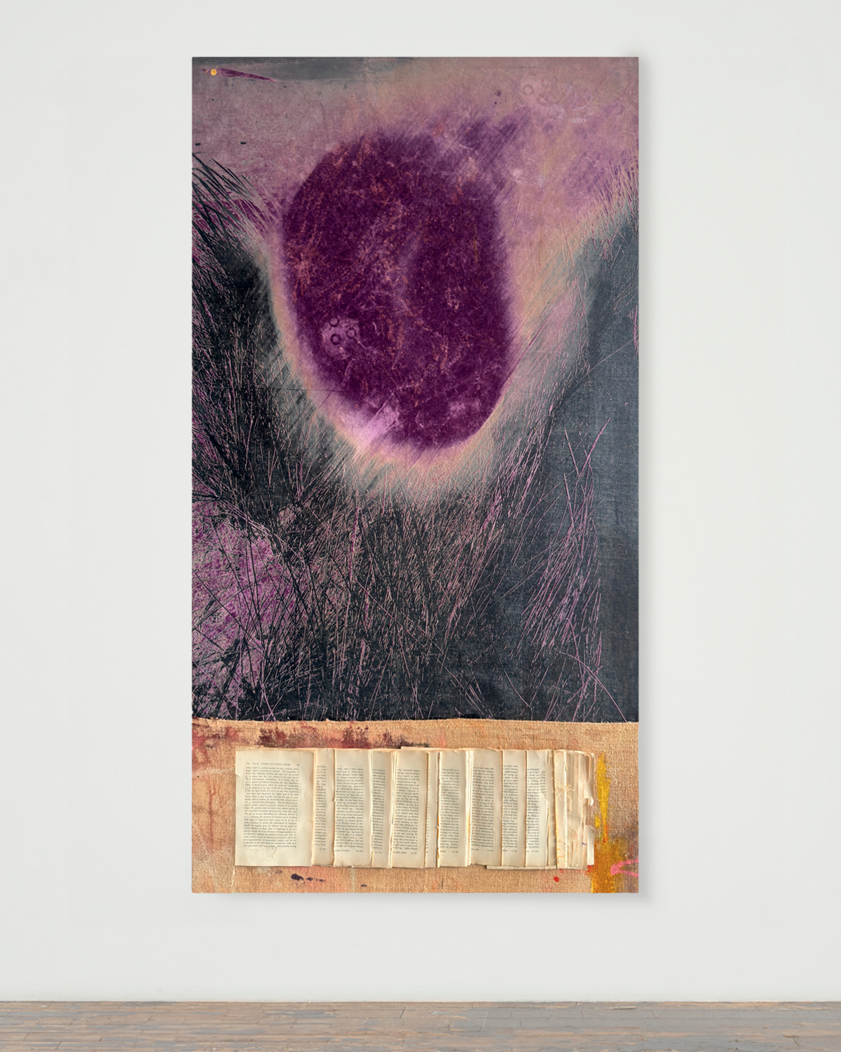 'Untitled',  Oil, spray paint and pigment print on mixed media,
110 x 170cm
(2025)