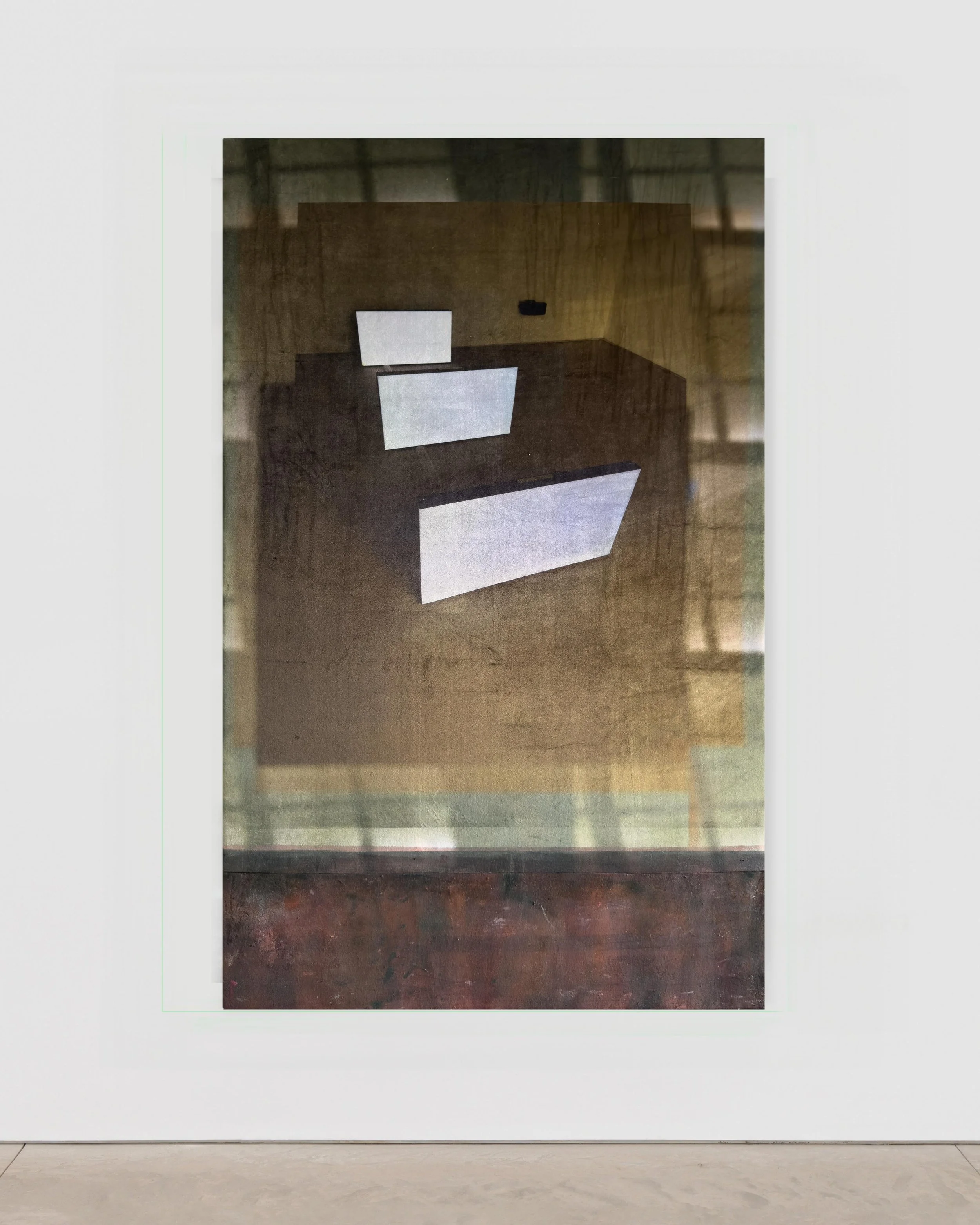 'Untitled',  Oil, spray paint and pigment print on mixed media,
110 x 170cm
(2026)