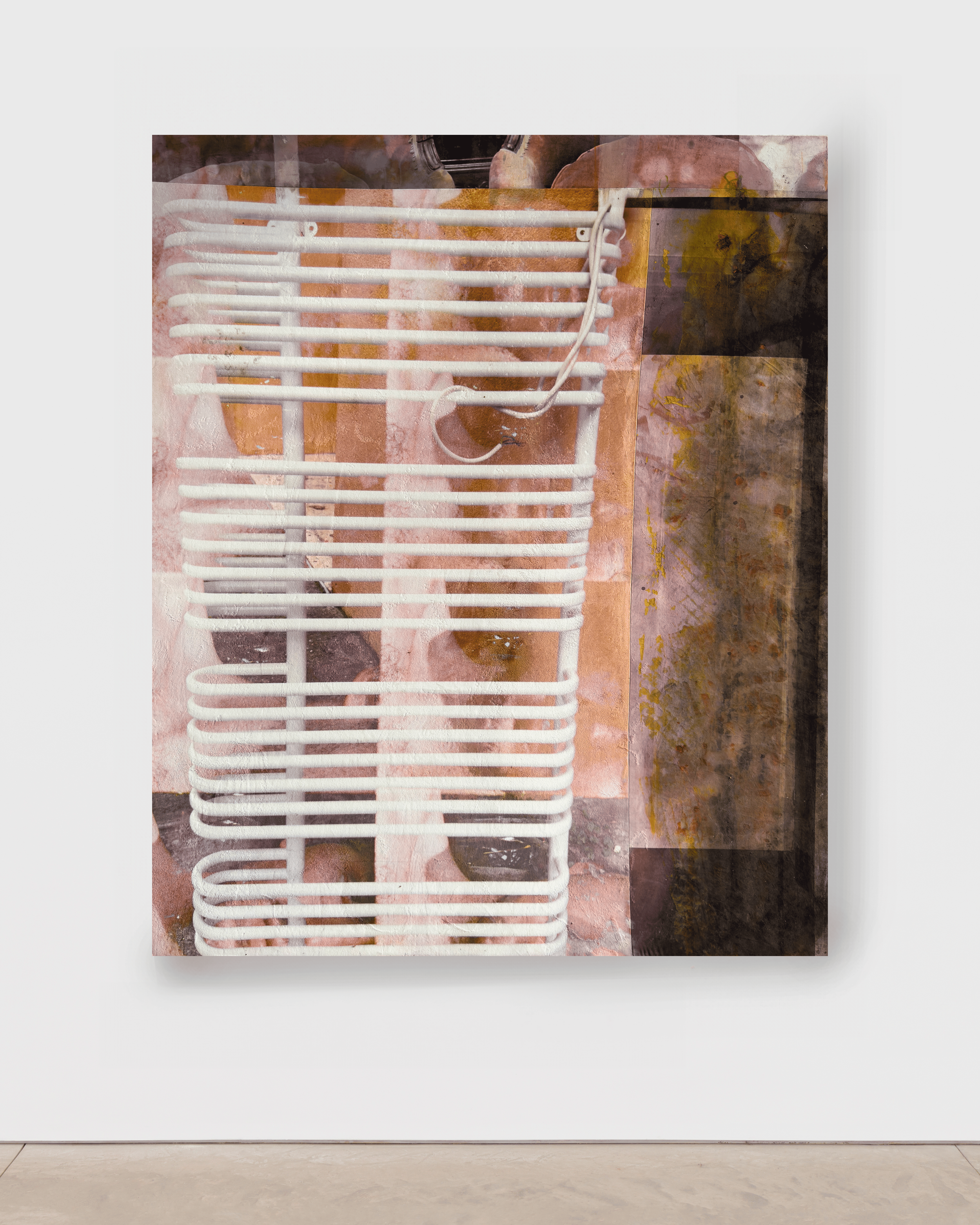 'Interval 7', Ink, oil, pigment print on cotton
149 x 190cm (2026)